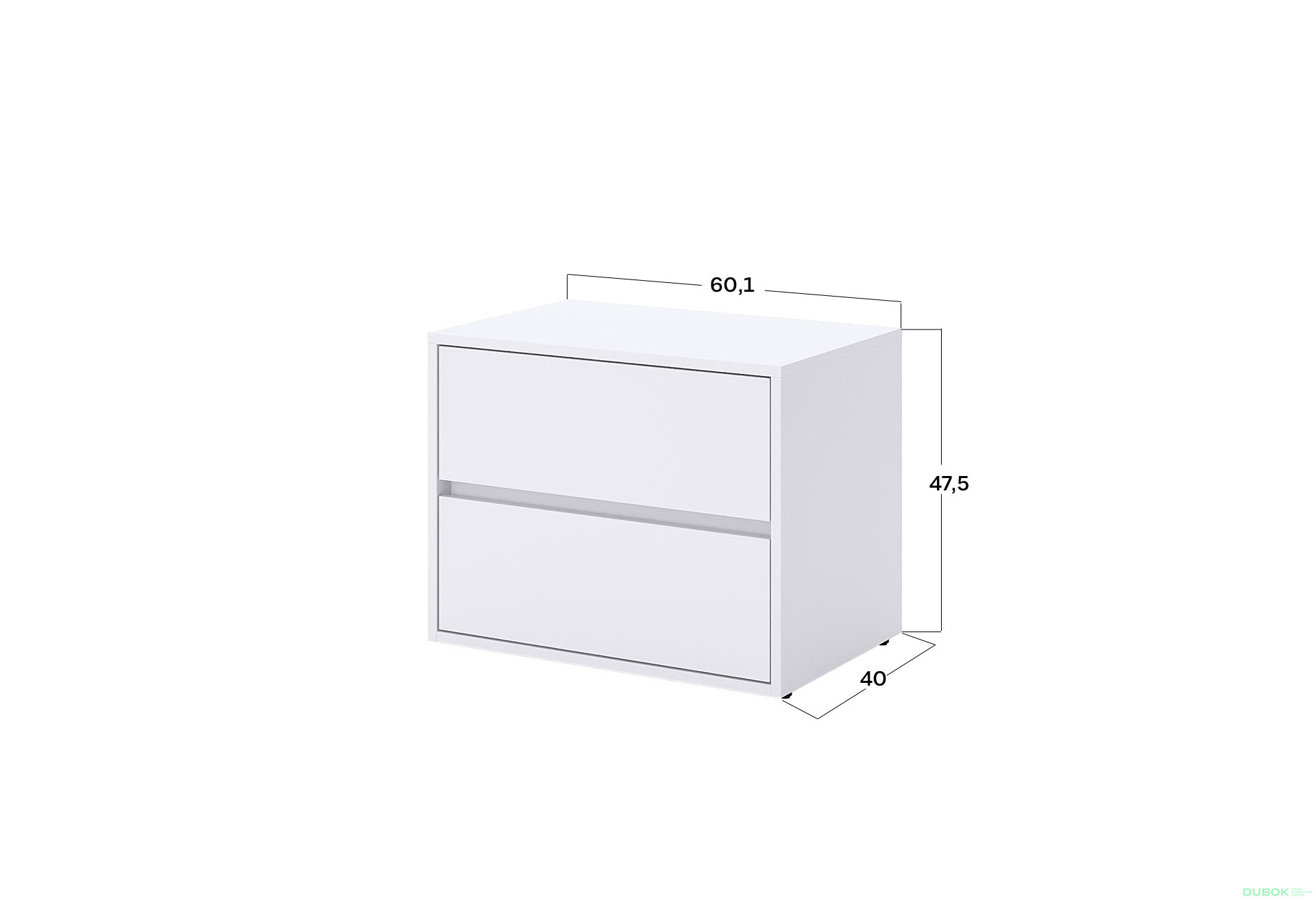 Noční stolek 2šx Super Mat Bílý Tibo - Fotografie 3 Fotografie 3 - Noční stolek 2šx Super Mat Bílý Tibo