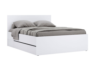 Postel 1.6x2.0 s šuplíky bez rámu Super Mat Bílá Tibo