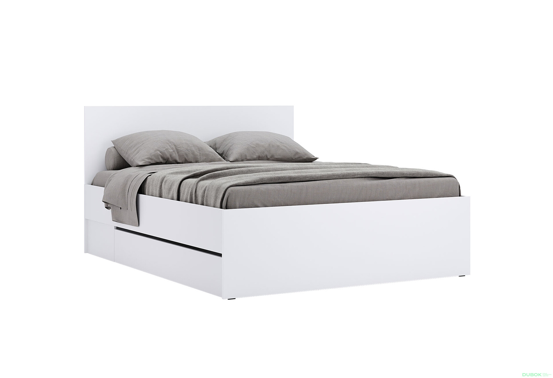 Postel 1.6x2.0 s šuplíky bez rámu Super Mat Bílá Tibo - Fotografie 6 Fotografie 6 - Postel 1.6x2.0 s šuplíky bez rámu Super Mat Bílá Tibo