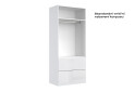 Skříň 2dv 2šx Bez zrcadel Super Mat Bílá Tibo - Fotografie 6 Fotografie 6 - Skříň 2dv 2šx Bez zrcadel Super Mat Bílá Tibo
