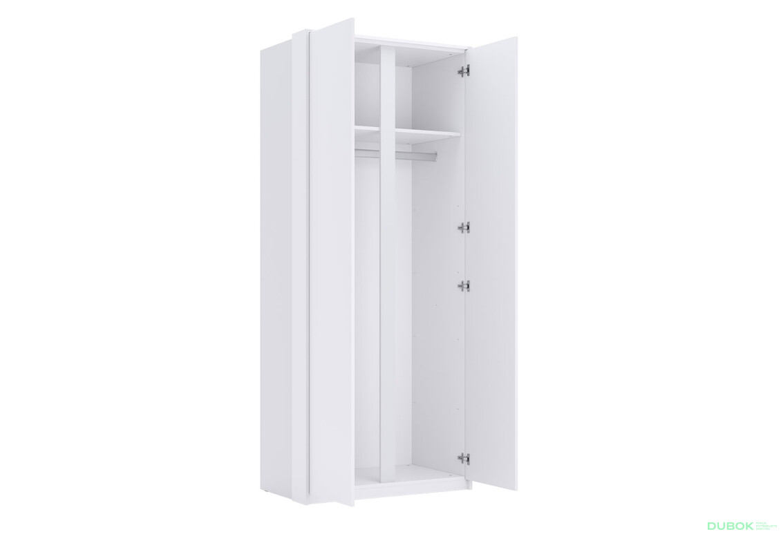 Skříň 2dv Bez zrcadel Super Mat Bílá Tibo - Fotografie 4 Fotografie 4 - Skříň 2dv Bez zrcadel Super Mat Bílá Tibo