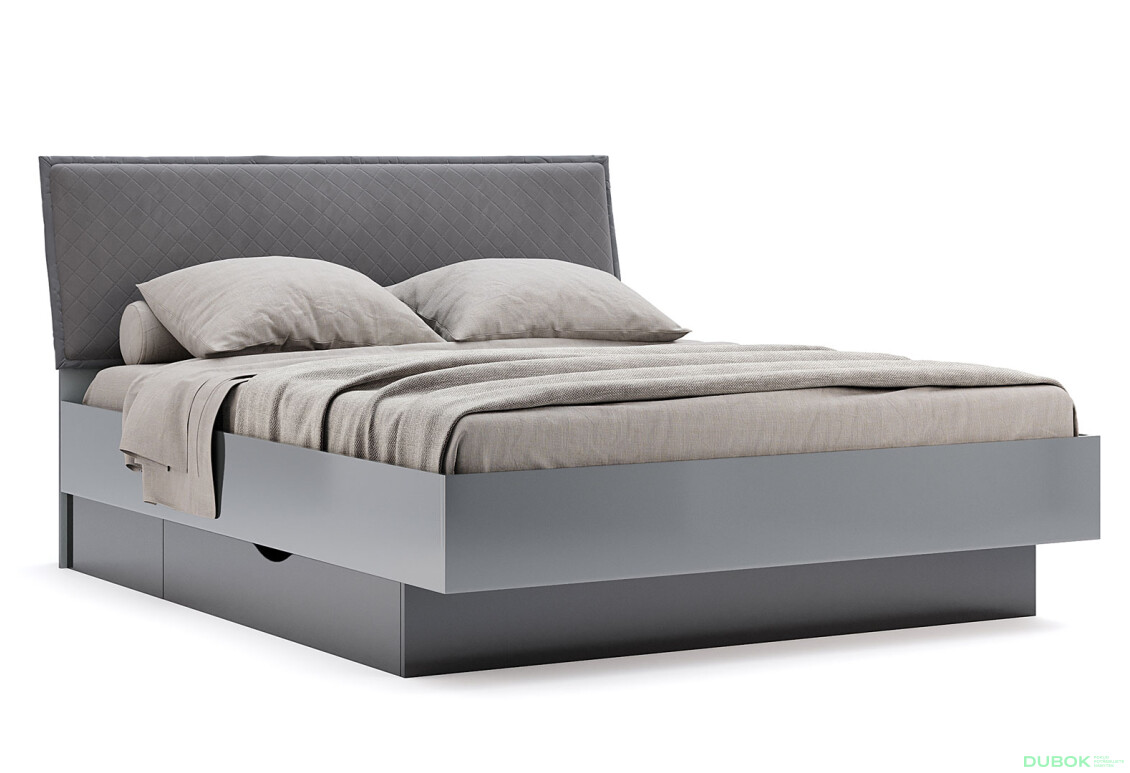 Postel 1.8x2.0 Měkké čelo s šuplíky bez rámu Mat antracit / mat grafit Teo - Fotografie 4 Fotografie 4 - Postel 1.8x2.0 Měkké čelo s šuplíky bez rámu Mat antracit / mat grafit Teo