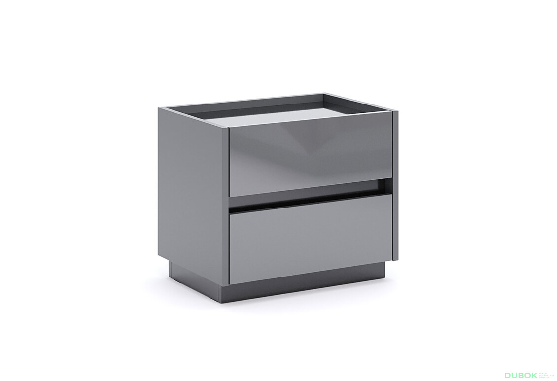 Noční stolek 2šx Mat antracit / mat grafit Teo - Fotografie 2 Fotografie 2 - Noční stolek 2šx Mat antracit / mat grafit Teo