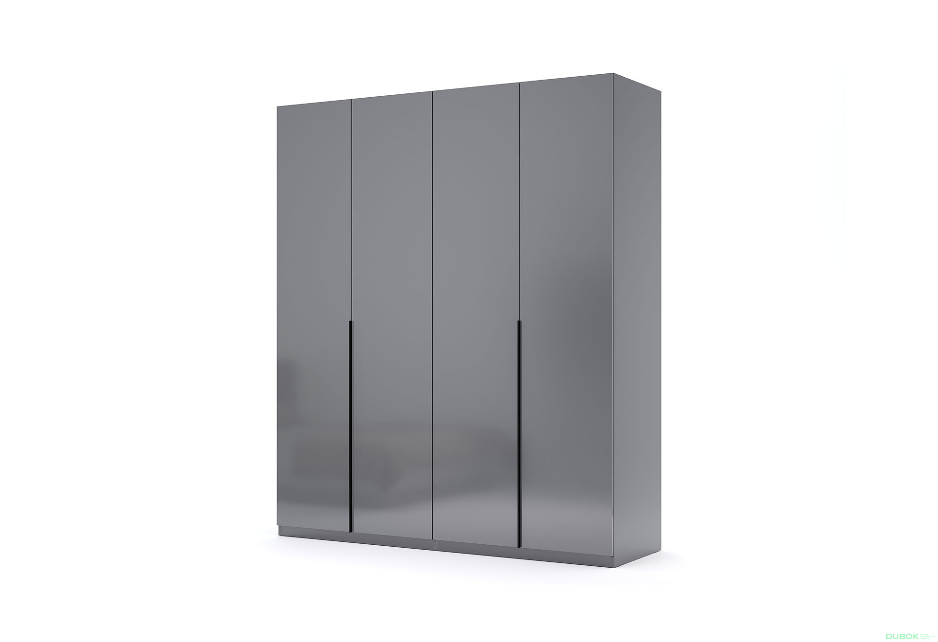 Skříň 4dv bez zrcadel Mat antracit / mat grafit Teo - Fotografie 1 Fotografie 1 - Skříň 4dv bez zrcadel Mat antracit / mat grafit Teo