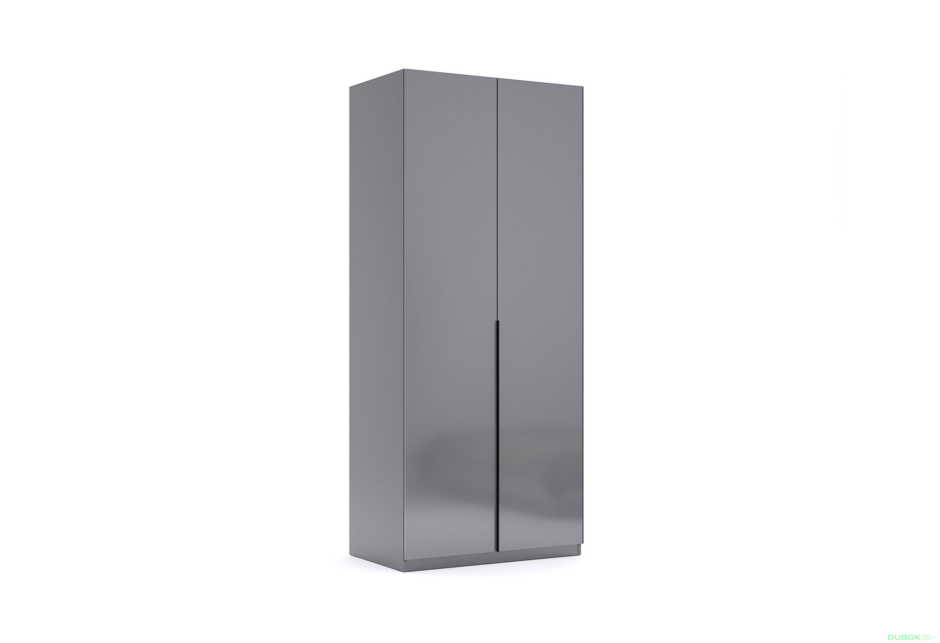 Skříň 2dv bez zrcadel Mat antracit / mat grafit Teo - Fotografie 4 Fotografie 4 - Skříň 2dv bez zrcadel Mat antracit / mat grafit Teo