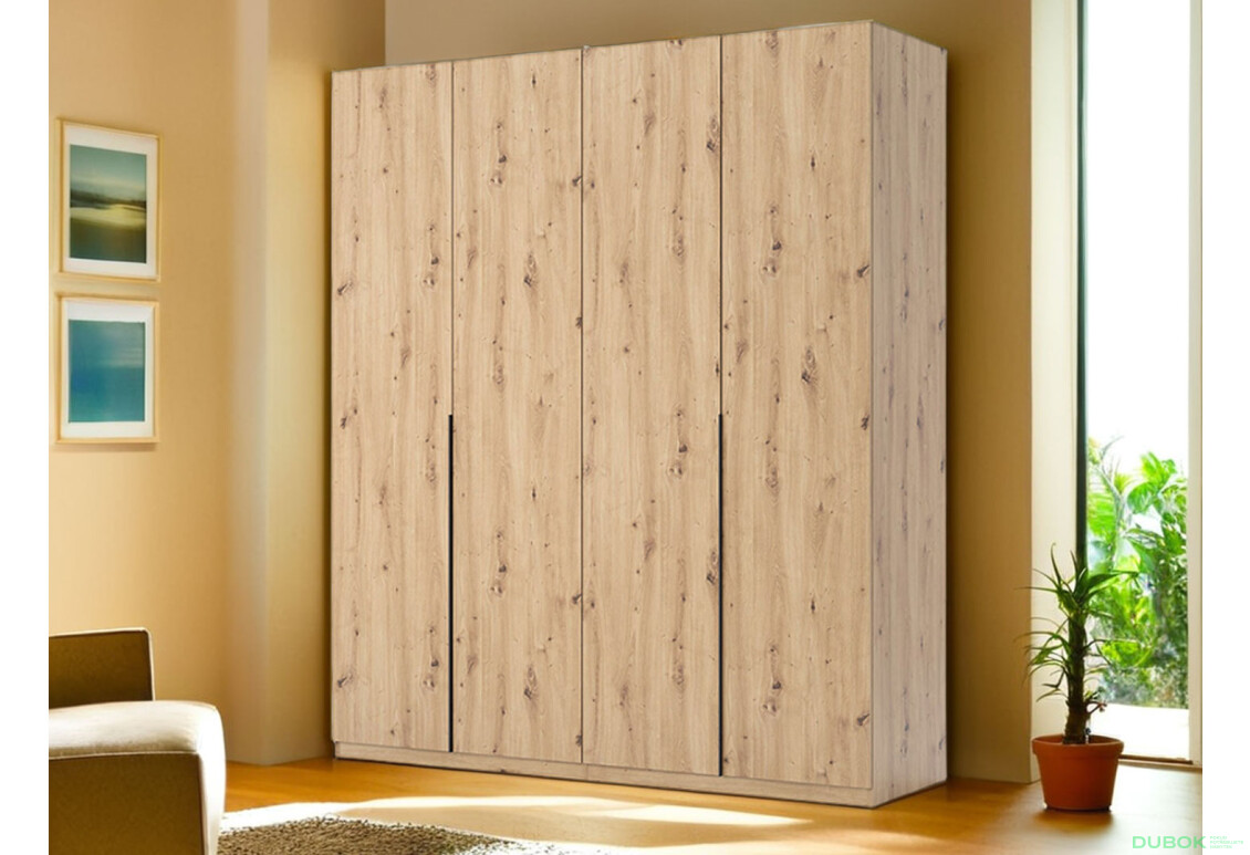 Skříň 4-dveřová bez zrcadel, série N, dub artisan Teddy - Fotografie 32 Fotografie 32 - Skříň 4-dveřová bez zrcadel, série N, dub artisan Teddy