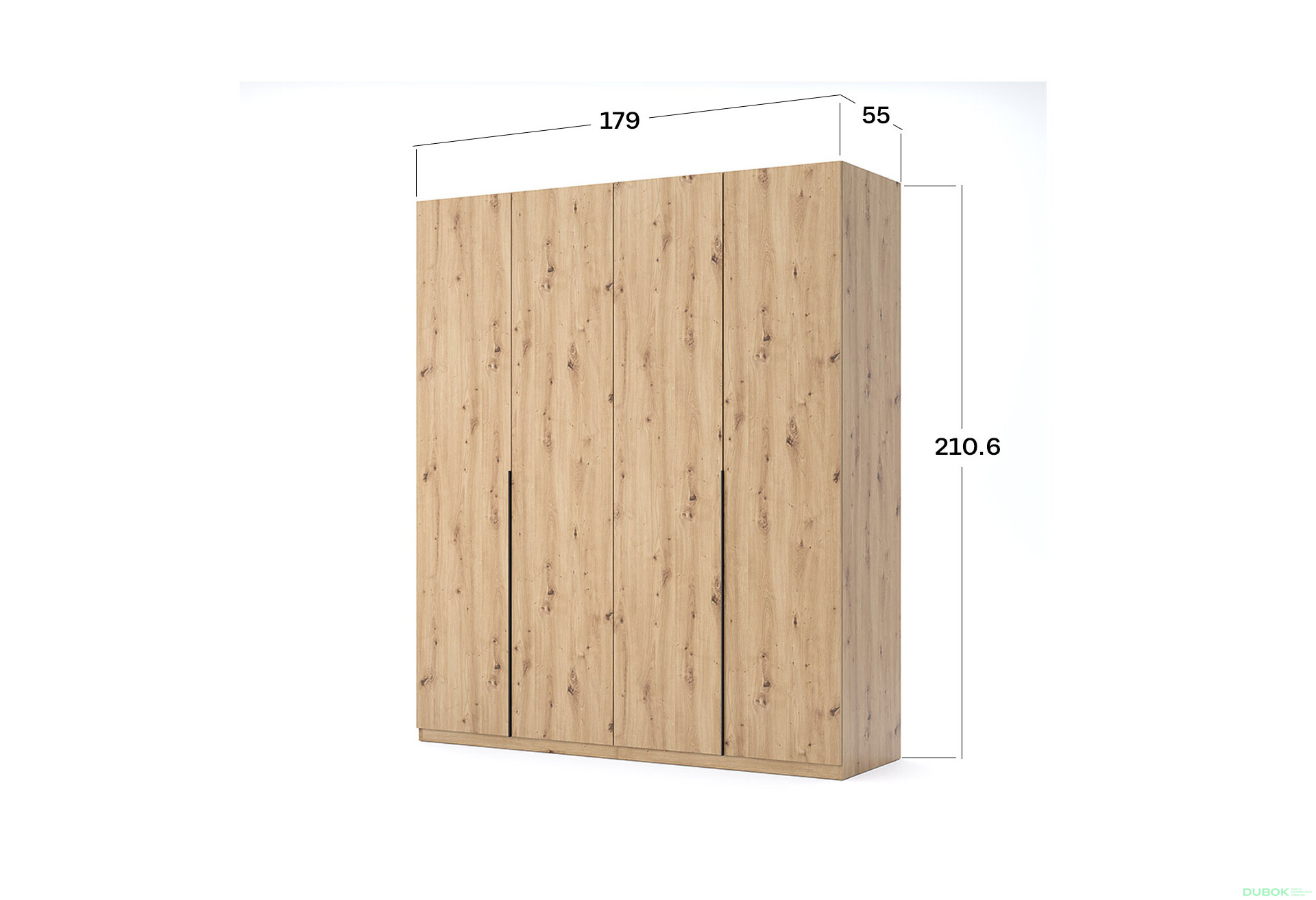 Skříň 4-dveřová bez zrcadel, série N, dub artisan Teddy - Fotografie 30 Fotografie 30 - Skříň 4-dveřová bez zrcadel, série N, dub artisan Teddy