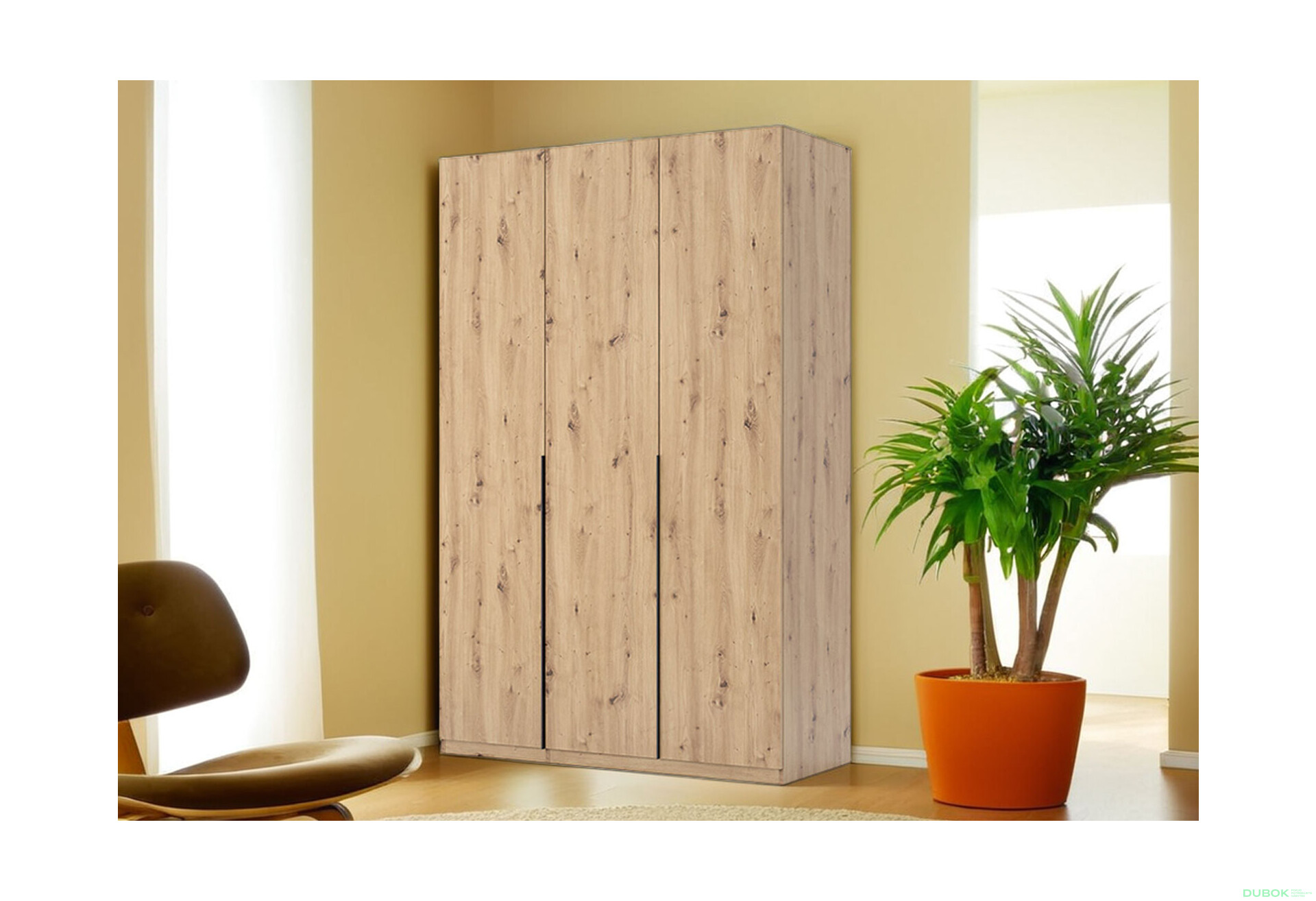 Skříň 3dveřová bez zrcadel, série N, dub artisan Teddy - Fotografie 34 Fotografie 34 - Skříň 3dveřová bez zrcadel, série N, dub artisan Teddy