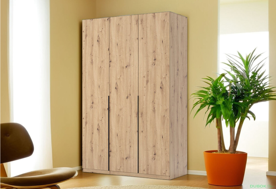 Skříň 3dveřová bez zrcadel, série N, dub artisan Teddy - Fotografie 34 Fotografie 34 - Skříň 3dveřová bez zrcadel, série N, dub artisan Teddy