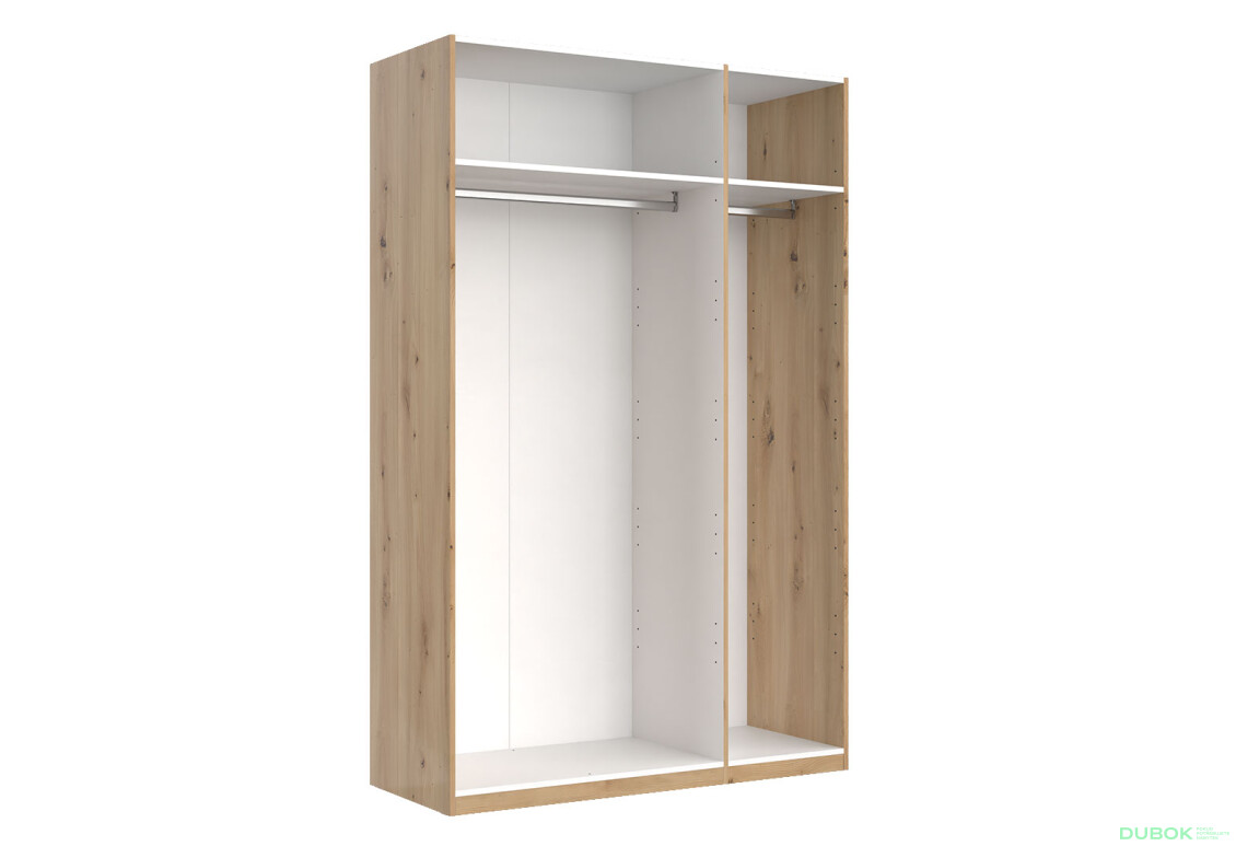 Skříň 3dveřová bez zrcadel, série N, dub artisan Teddy - Fotografie 30 Fotografie 30 - Skříň 3dveřová bez zrcadel, série N, dub artisan Teddy