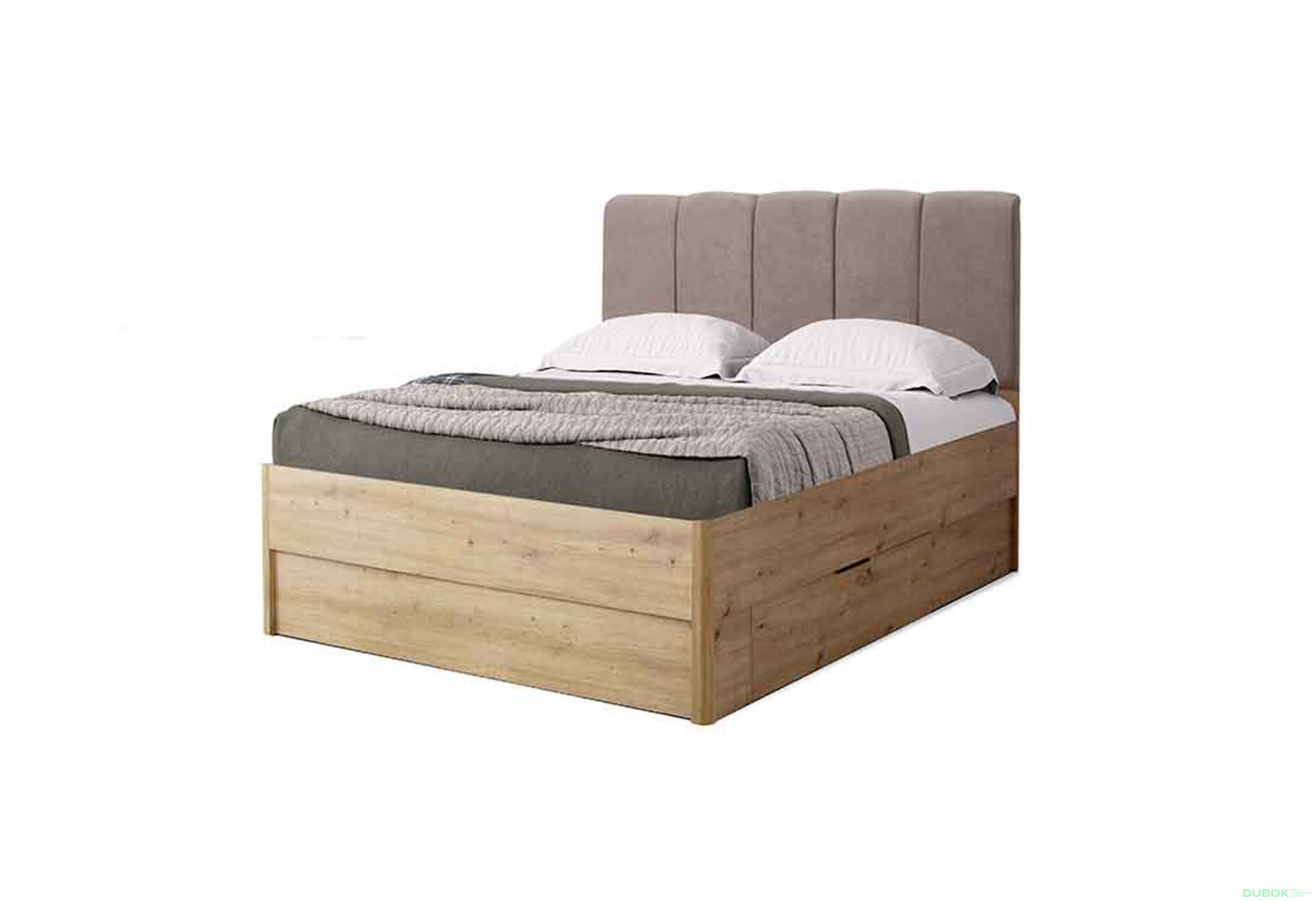 Fotografie 1 - Postel 1,2x2,0 s zásuvkami bez rámu, dub artisan Teddy