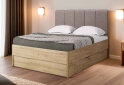 Fotografie 2 - Postel 1,2x2,0 s zásuvkami bez rámu, dub artisan Teddy