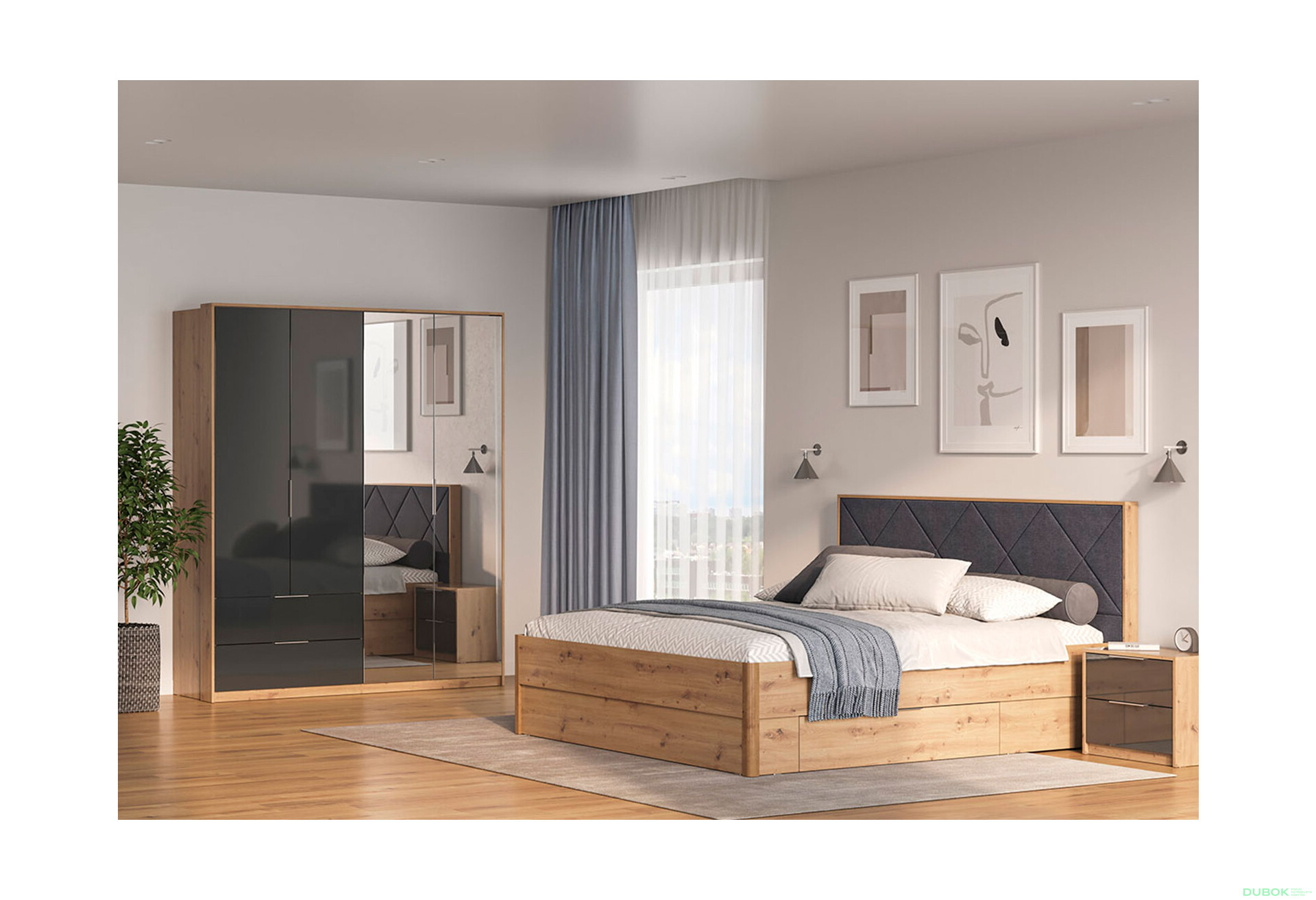 Sada 4D matná antracit Raymond Mat antracit - Fotografie 2 Fotografie 2 - Sada 4D matná antracit Raymond Mat antracit