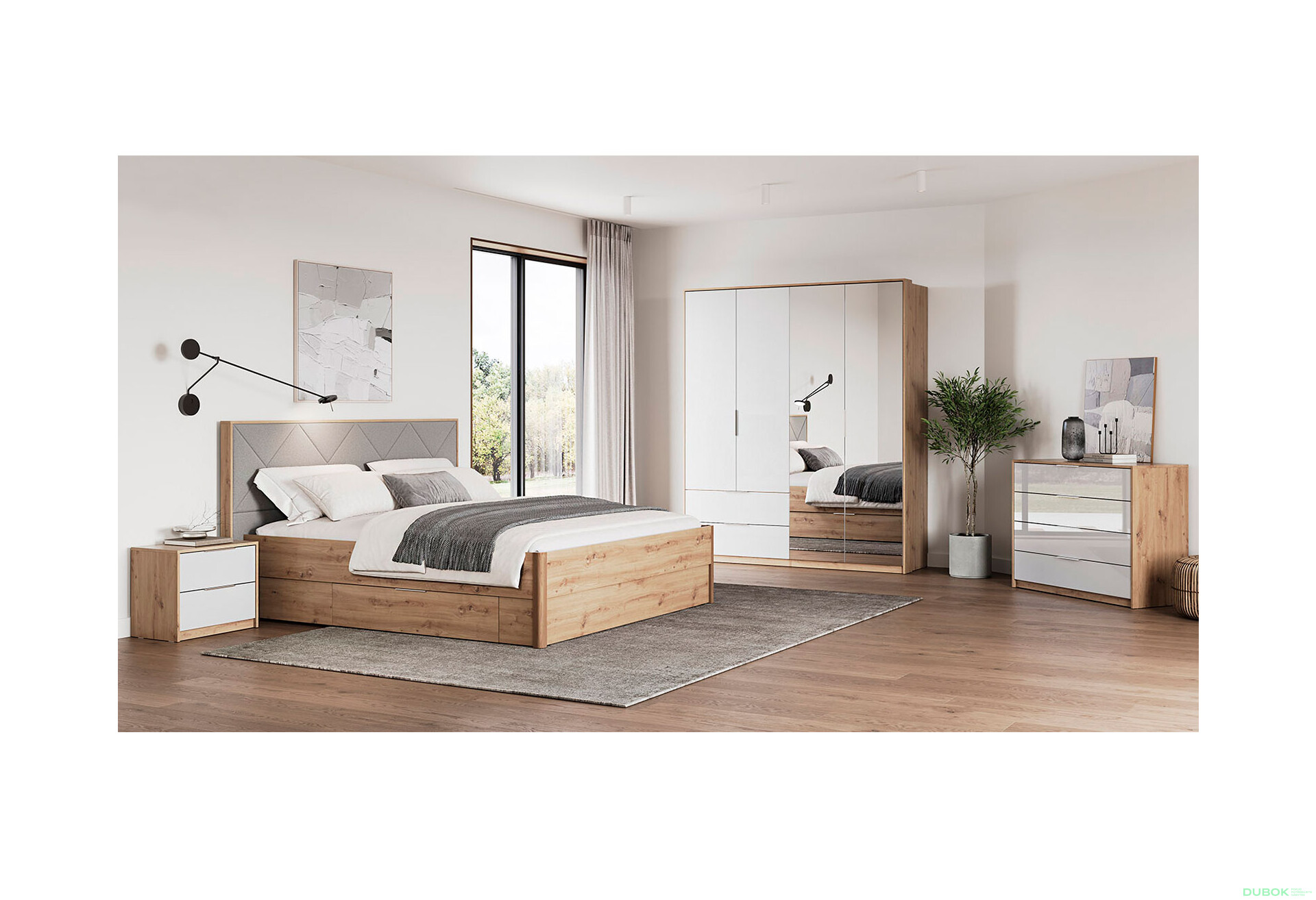 Sada 4D bílý lesk Raymond - Fotografie 1 Fotografie 1 - Sada 4D bílý lesk Raymond