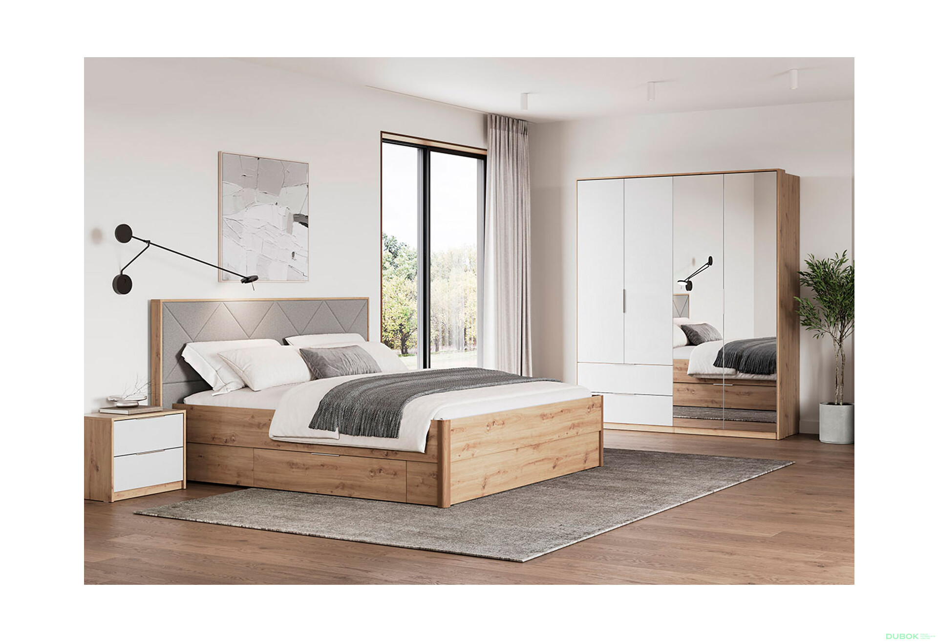 Sada 4D bílý lesk Raymond - Fotografie 2 Fotografie 2 - Sada 4D bílý lesk Raymond