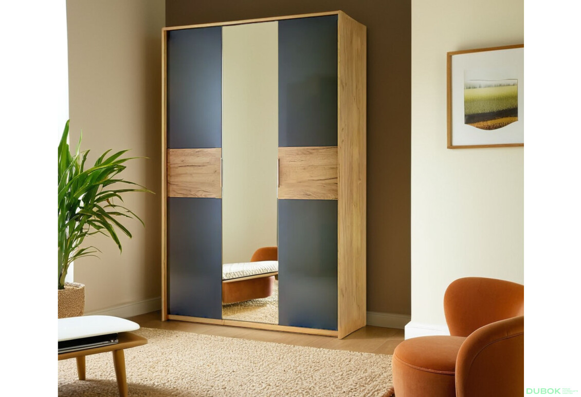 Skříň 3D se zrcadlem, série N dub kraft / Lava Ramona - Fotografie 5 Fotografie 5 - Skříň 3D se zrcadlem, série N dub kraft / Lava Ramona