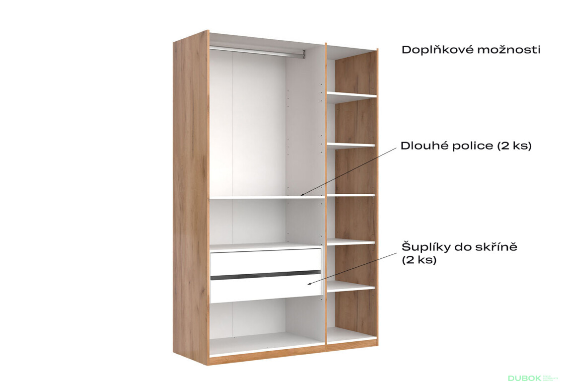 Skříň 3D se zrcadlem, série N dub kraft / Lava Ramona - Fotografie 7 Fotografie 7 - Skříň 3D se zrcadlem, série N dub kraft / Lava Ramona