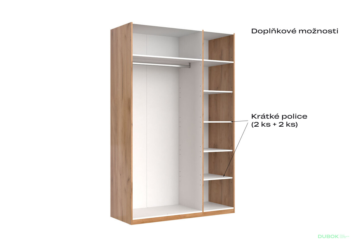 Skříň 3D se zrcadlem, série N dub kraft / Lava Ramona - Fotografie 11 Fotografie 11 - Skříň 3D se zrcadlem, série N dub kraft / Lava Ramona