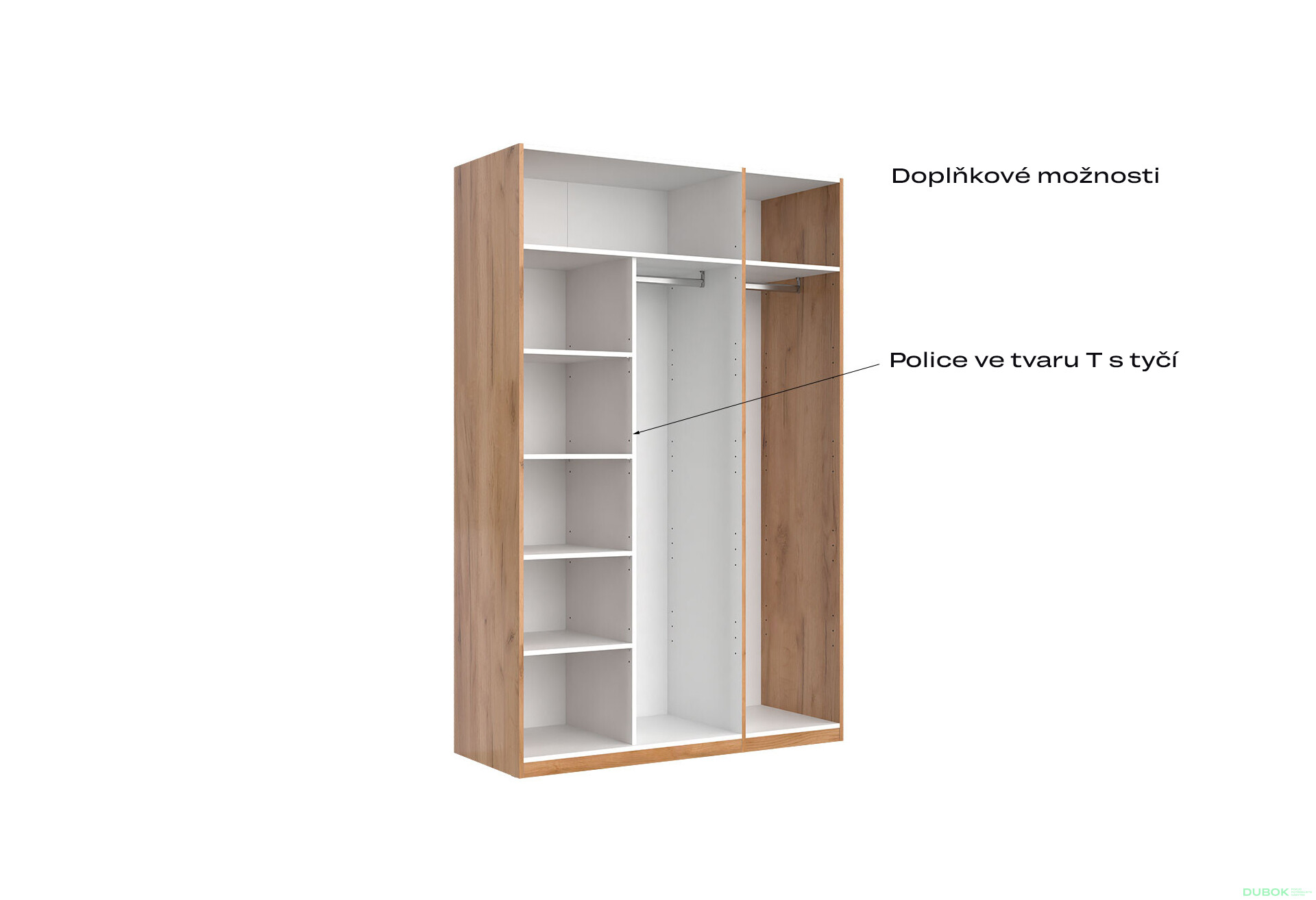 Skříň 3D se zrcadlem, série N dub kraft / Lava Ramona - Fotografie 12 Fotografie 12 - Skříň 3D se zrcadlem, série N dub kraft / Lava Ramona