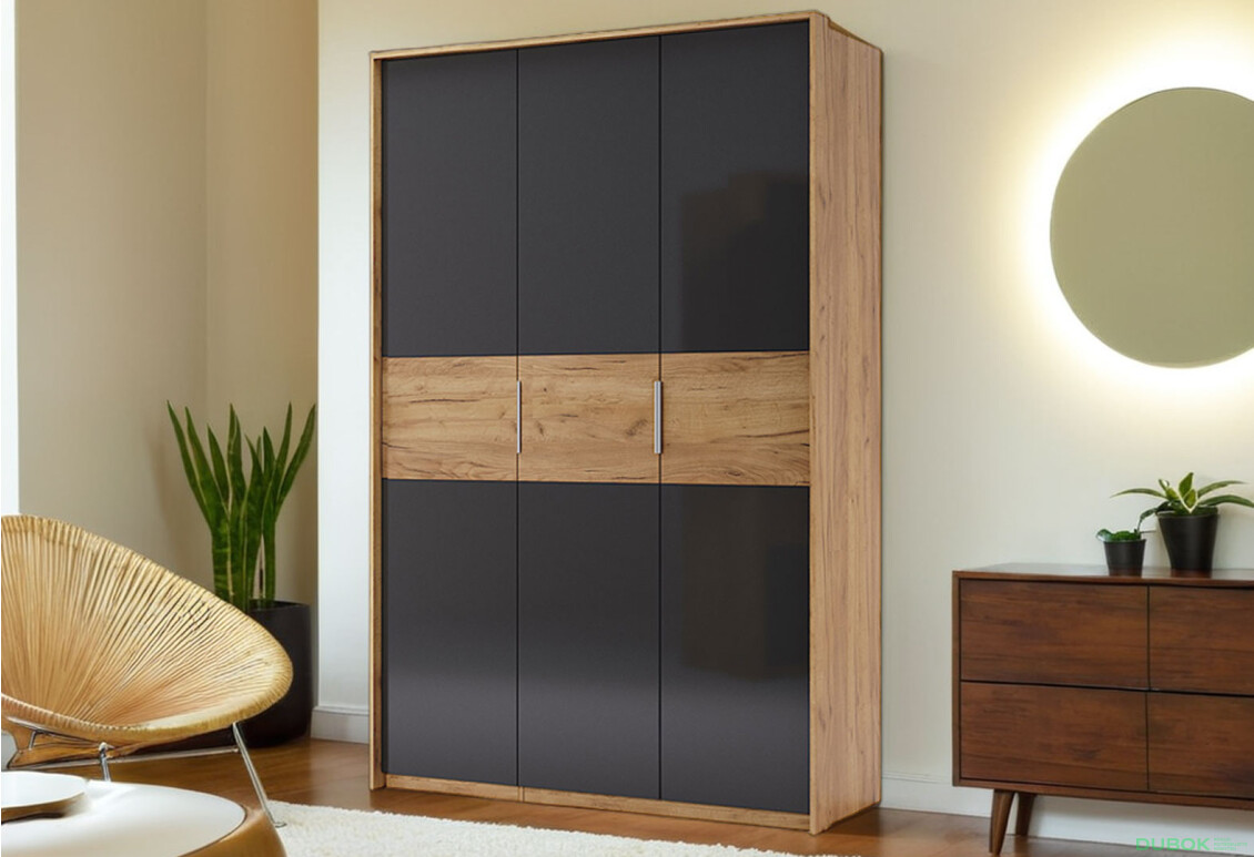 Skříň 3D bez zrcadla, série N dub kraft / Lava Ramona - Fotografie 2 Fotografie 2 - Skříň 3D bez zrcadla, série N dub kraft / Lava Ramona