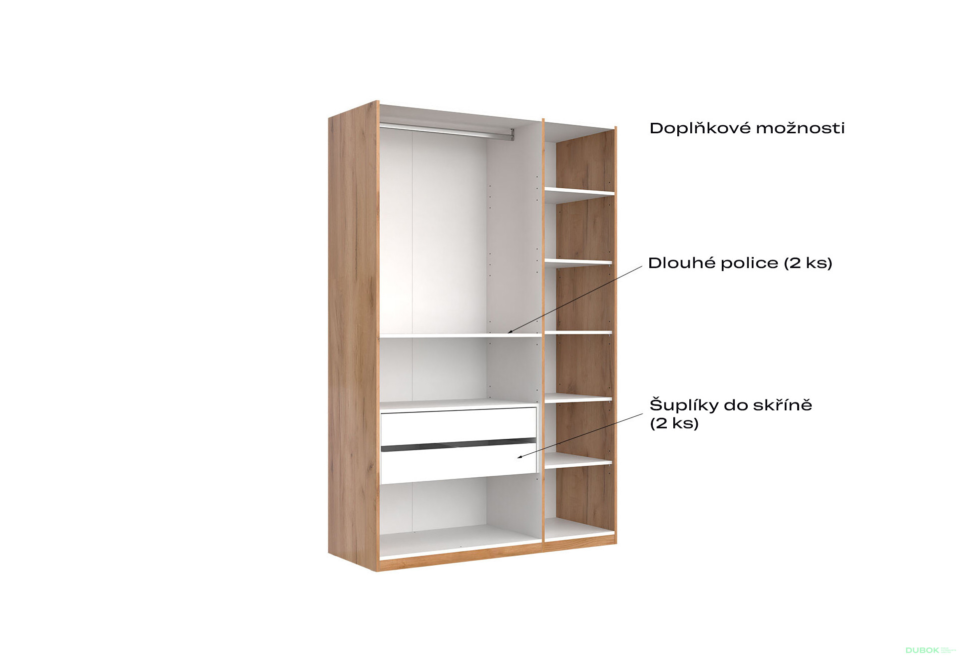 Skříň 3D bez zrcadla, série N dub kraft / Lava Ramona - Fotografie 6 Fotografie 6 - Skříň 3D bez zrcadla, série N dub kraft / Lava Ramona
