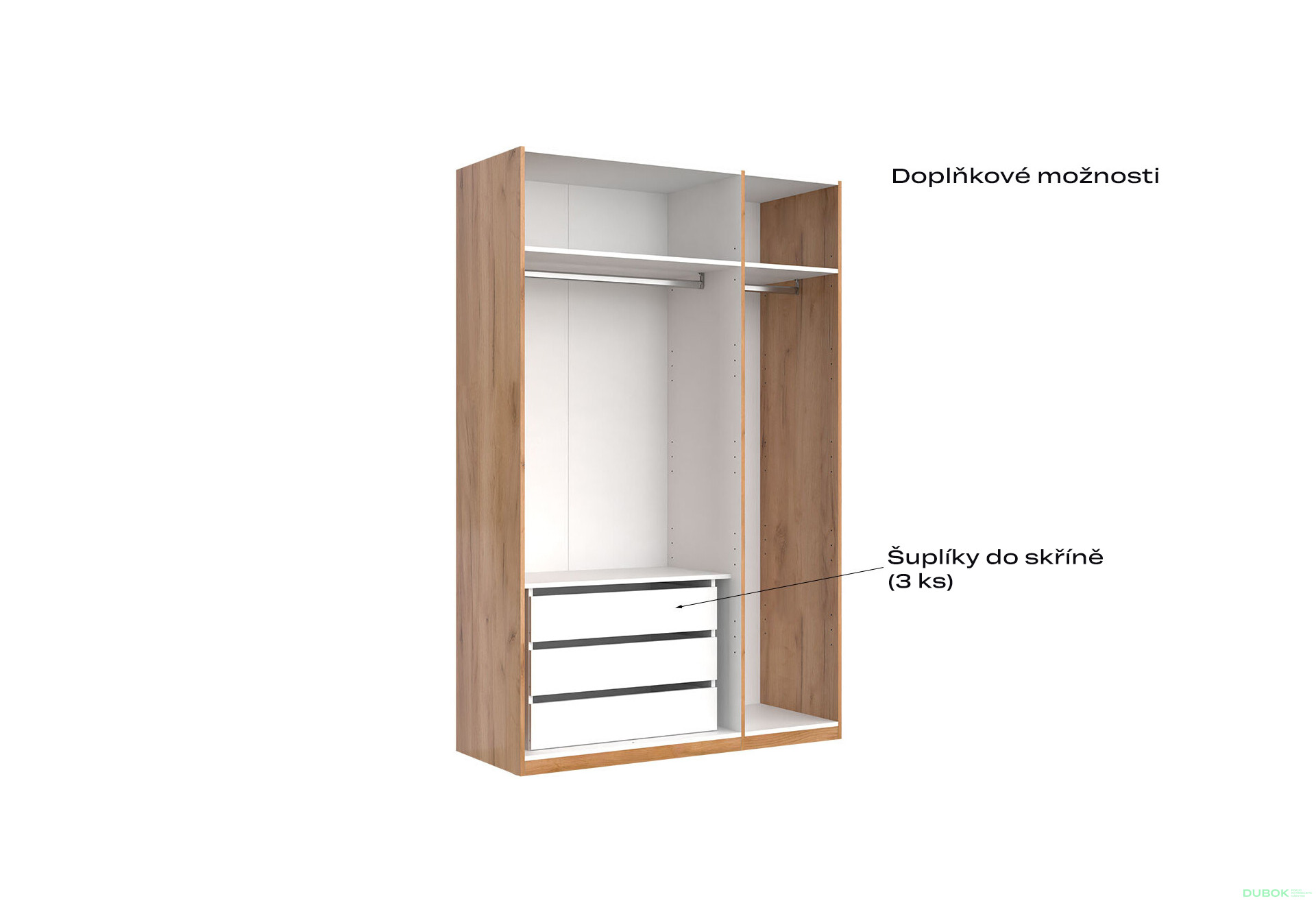 Skříň 3D bez zrcadla, série N dub kraft / Lava Ramona - Fotografie 4 Fotografie 4 - Skříň 3D bez zrcadla, série N dub kraft / Lava Ramona