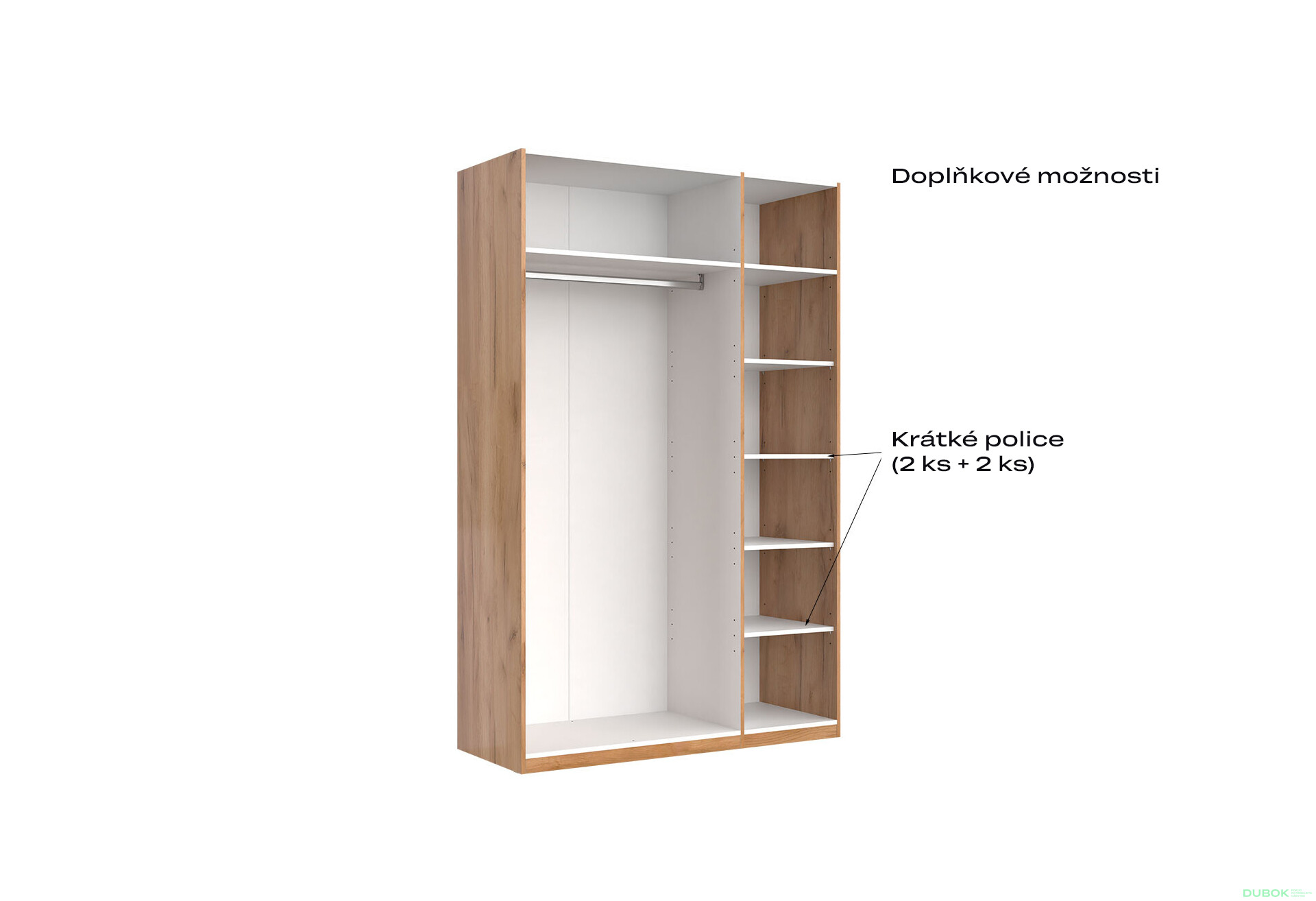 Skříň 3D bez zrcadla, série N dub kraft / Lava Ramona - Fotografie 8 Fotografie 8 - Skříň 3D bez zrcadla, série N dub kraft / Lava Ramona