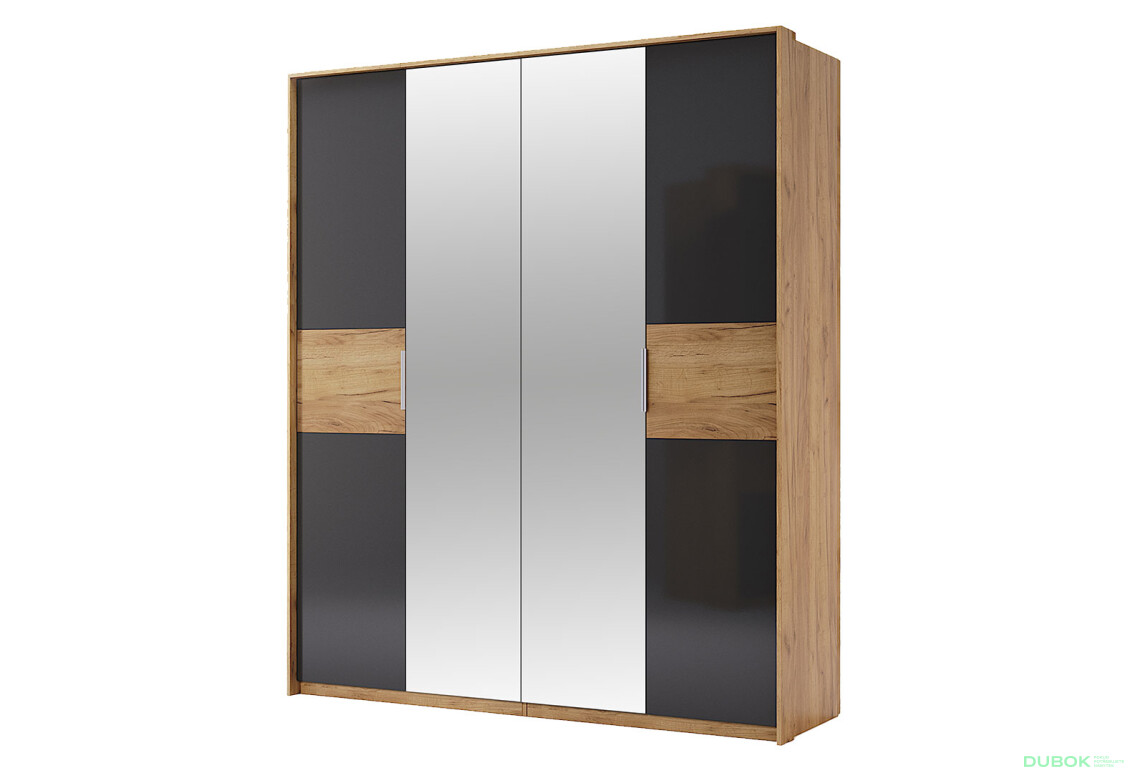 Skříň 4D se zrcadly, série N dub kraft / Lava Ramona - Fotografie 1 Fotografie 1 - Skříň 4D se zrcadly, série N dub kraft / Lava Ramona