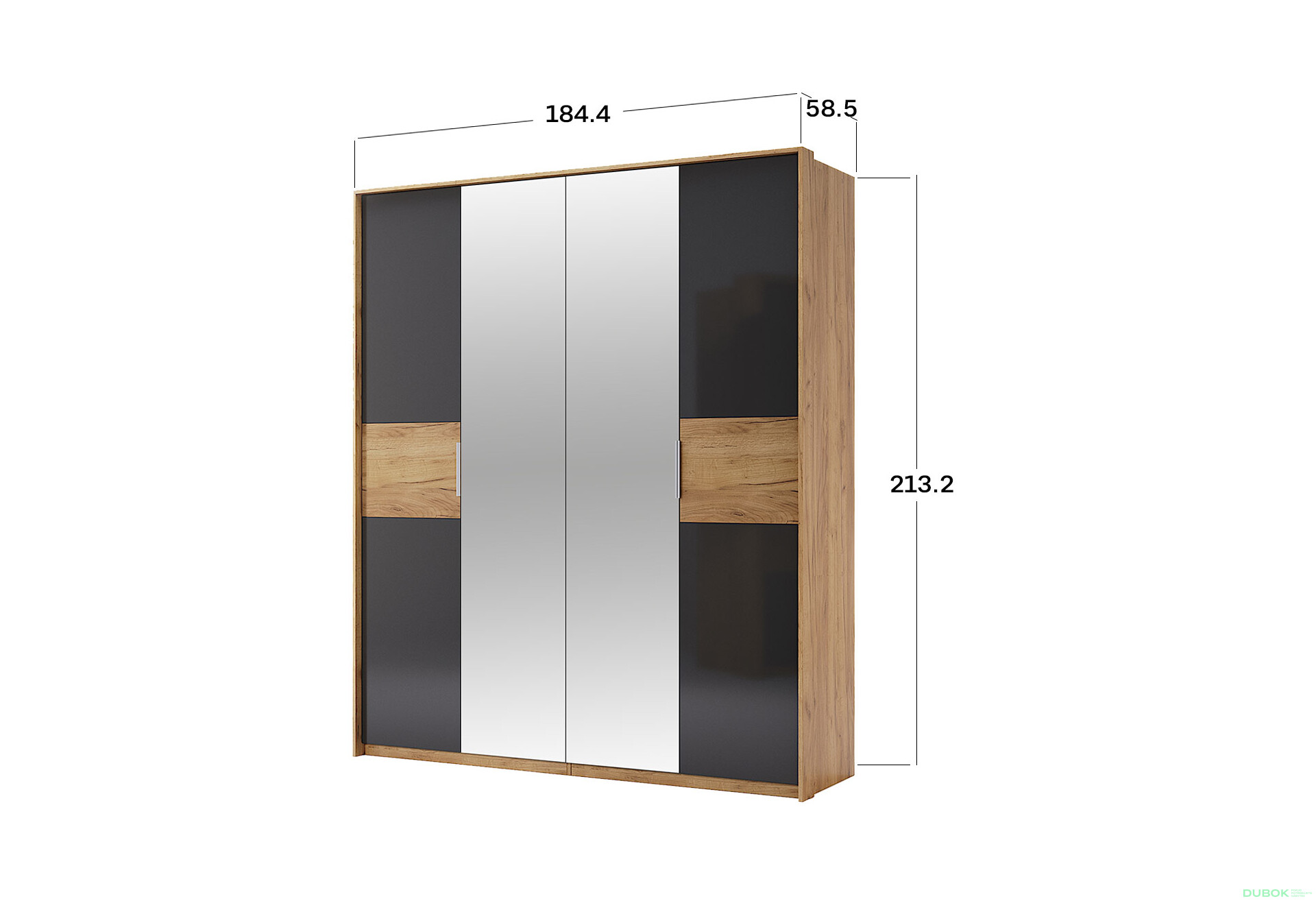 Skříň 4D se zrcadly, série N dub kraft / Lava Ramona - Fotografie 3 Fotografie 3 - Skříň 4D se zrcadly, série N dub kraft / Lava Ramona