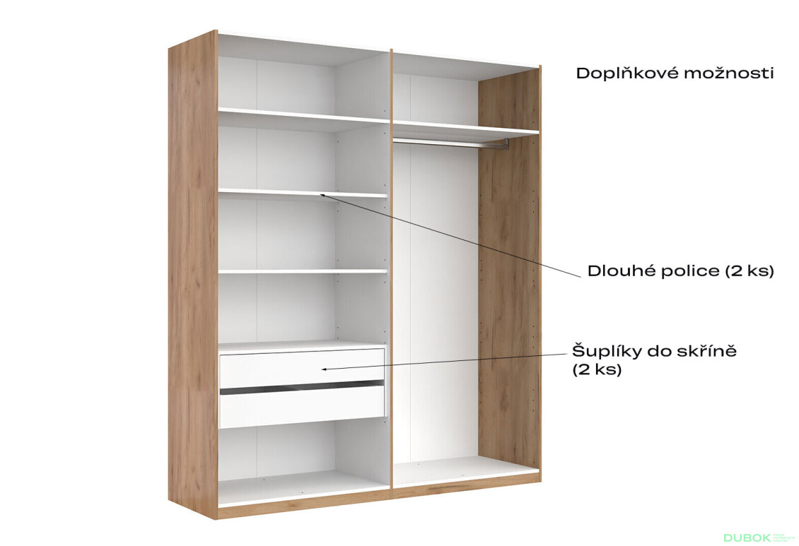 Skříň 4D se zrcadly, série N dub kraft / Lava Ramona - Fotografie 9 Fotografie 9 - Skříň 4D se zrcadly, série N dub kraft / Lava Ramona