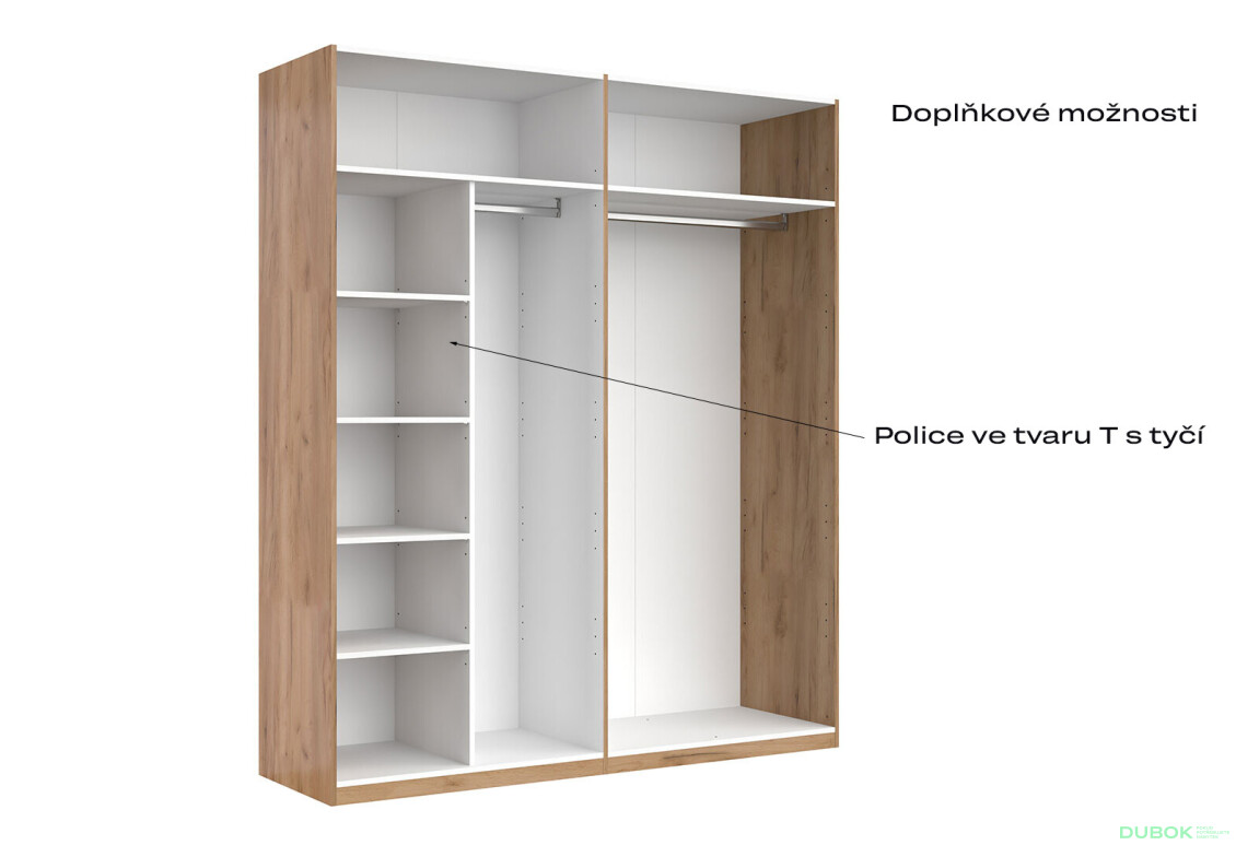 Skříň 4D se zrcadly, série N dub kraft / Lava Ramona - Fotografie 10 Fotografie 10 - Skříň 4D se zrcadly, série N dub kraft / Lava Ramona