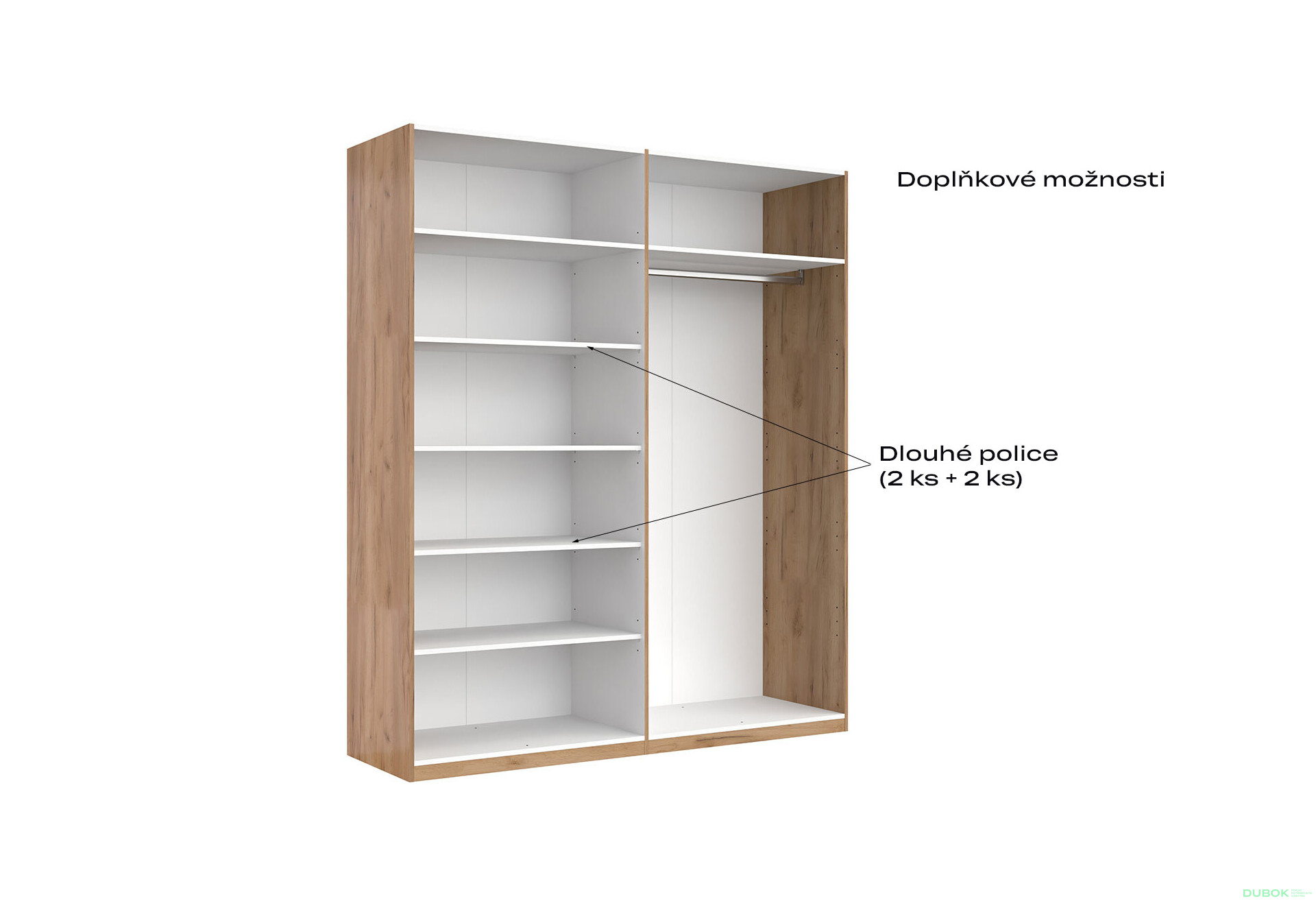 Skříň 4D se zrcadly, série N dub kraft / Lava Ramona - Fotografie 11 Fotografie 11 - Skříň 4D se zrcadly, série N dub kraft / Lava Ramona