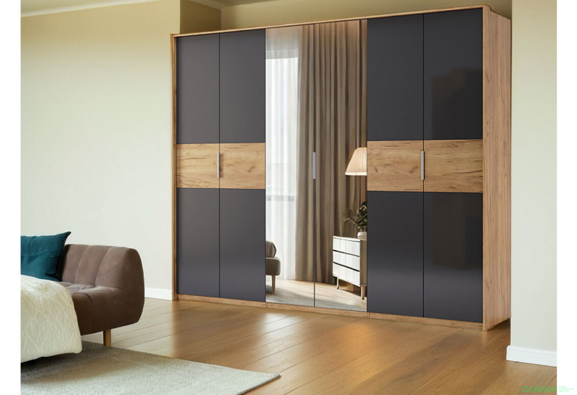 Skříň 6D se zrcadly, série N dub kraft / Lava Ramona - Fotografie 6 Fotografie 6 - Skříň 6D se zrcadly, série N dub kraft / Lava Ramona