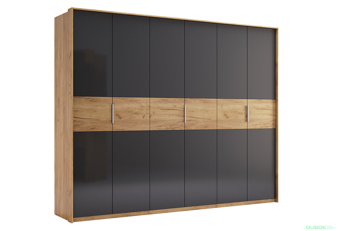Skříň 6D bez zrcadel, série N dub kraft / Lava Ramona - Fotografie 4 Fotografie 4 - Skříň 6D bez zrcadel, série N dub kraft / Lava Ramona