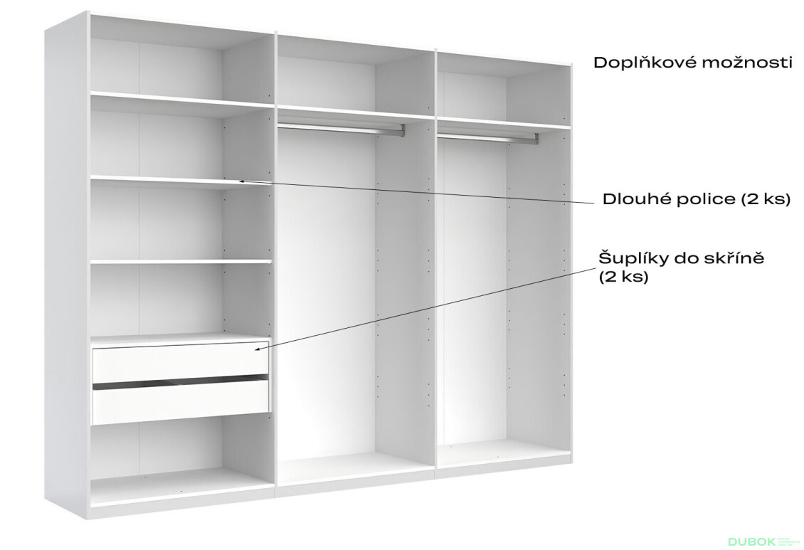 Skříň 6D bez zrcadel, série N dub kraft / Lava Ramona - Fotografie 6 Fotografie 6 - Skříň 6D bez zrcadel, série N dub kraft / Lava Ramona
