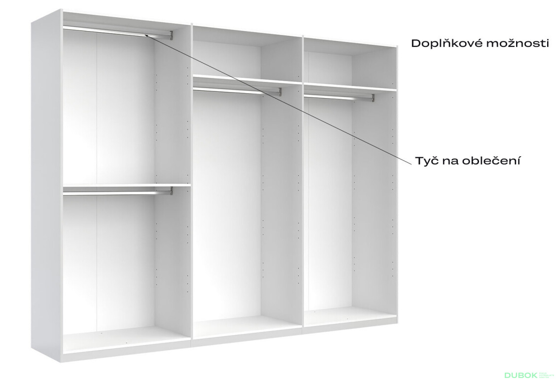 Skříň 6D bez zrcadel, série N dub kraft / Lava Ramona - Fotografie 8 Fotografie 8 - Skříň 6D bez zrcadel, série N dub kraft / Lava Ramona