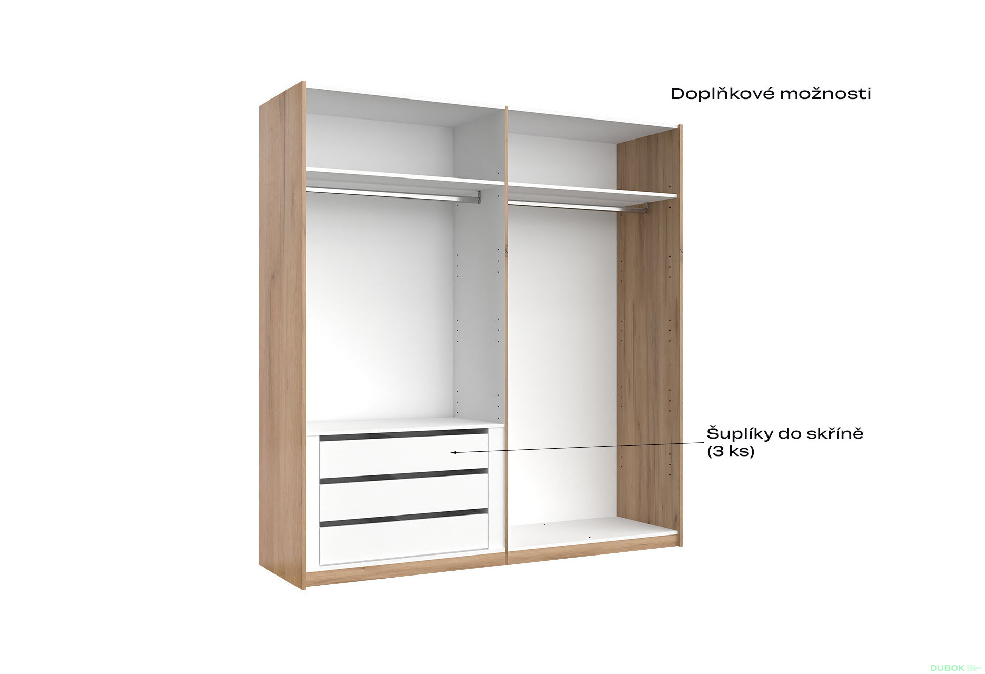 Skříň s posuvnými dveřmi 2.0x2.1 Mat Láva/Dub Kraft, série N Ramona - Fotografie 5 Fotografie 5 - Skříň s posuvnými dveřmi 2.0x2.1 Mat Láva/Dub Kraft, série N Ramona