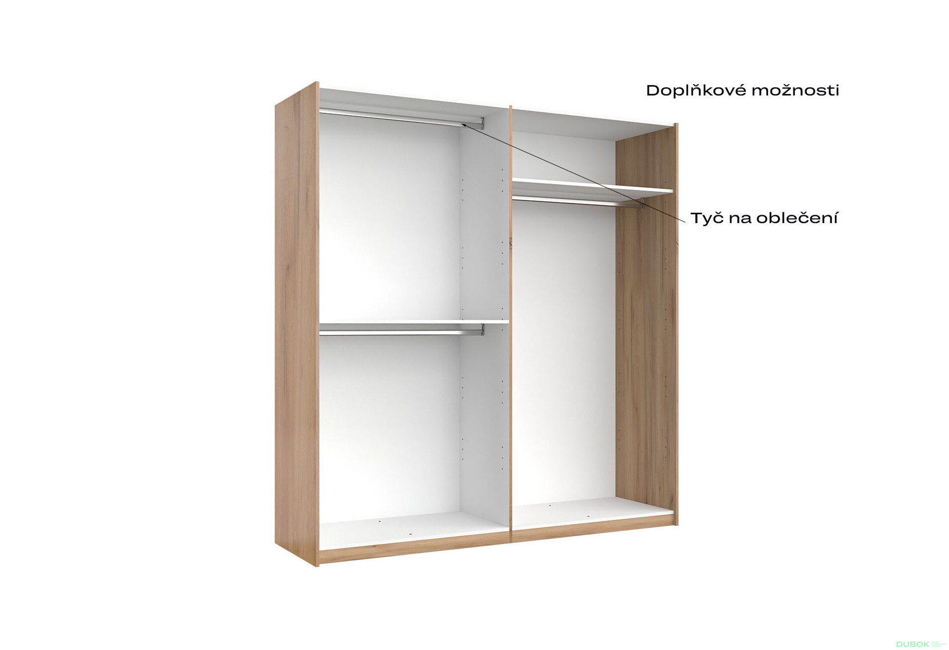 Skříň s posuvnými dveřmi 2.0x2.1 Mat Láva/Dub Kraft, série N Ramona - Fotografie 7 Fotografie 7 - Skříň s posuvnými dveřmi 2.0x2.1 Mat Láva/Dub Kraft, série N Ramona