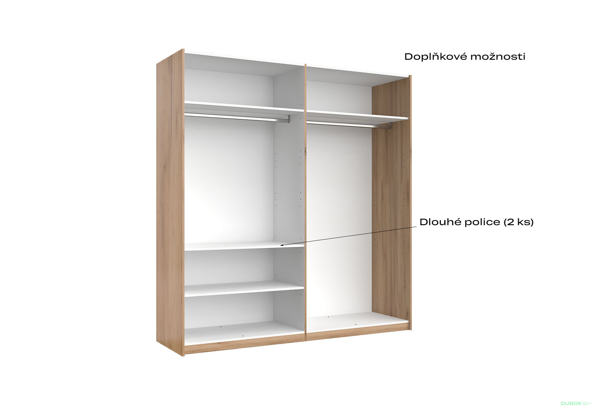 Skříň s posuvnými dveřmi 2.0x2.1 Mat Láva/Dub Kraft, série N Ramona - Fotografie 9 Fotografie 9 - Skříň s posuvnými dveřmi 2.0x2.1 Mat Láva/Dub Kraft, série N Ramona