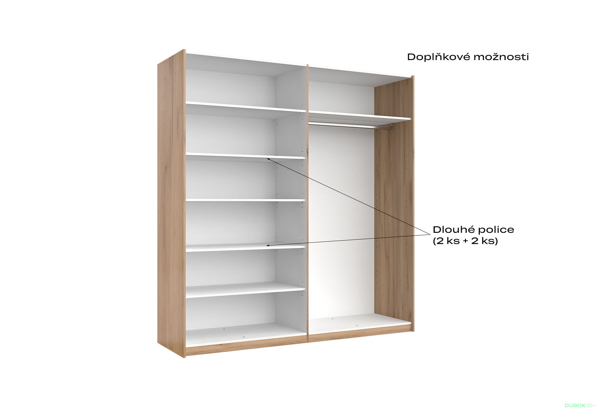 Skříň s posuvnými dveřmi 2.0x2.1 Mat Láva/Dub Kraft, série N Ramona - Fotografie 10 Fotografie 10 - Skříň s posuvnými dveřmi 2.0x2.1 Mat Láva/Dub Kraft, série N Ramona