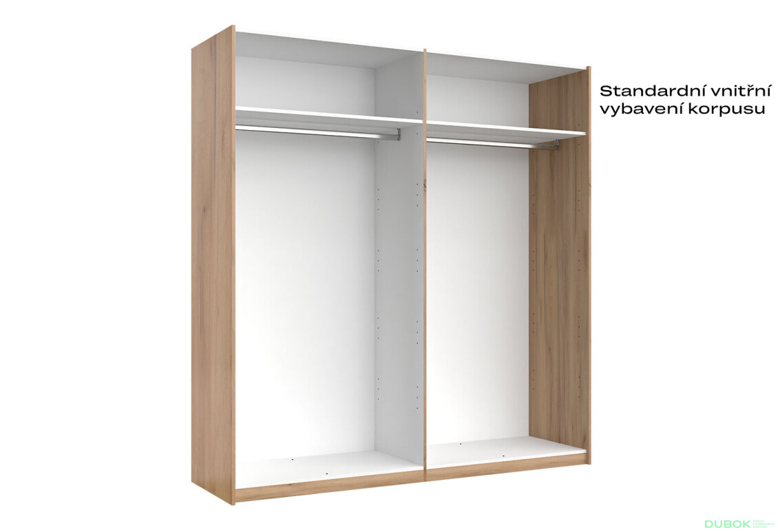 Skříň s posuvnými dveřmi 2.0x2.1 Mat Láva/Dub Kraft, série N Ramona - Fotografie 4 Fotografie 4 - Skříň s posuvnými dveřmi 2.0x2.1 Mat Láva/Dub Kraft, série N Ramona