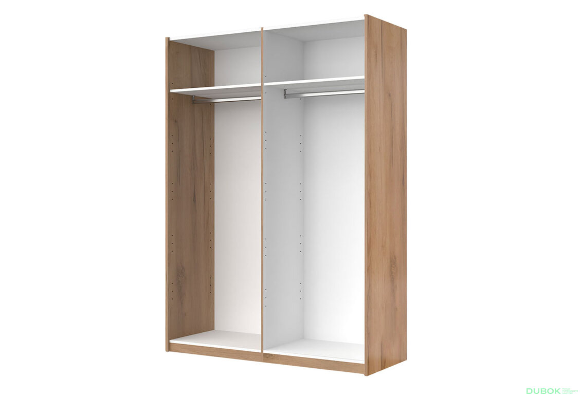 Fotografie 2 - Skříň s posuvnými dveřmi 1.5x2.1 Mat Láva/Dub Kraft, série N Ramona