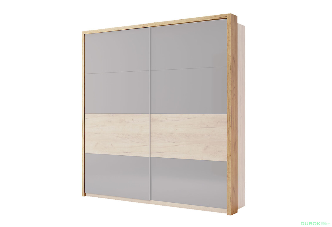 Možnost Záclonová tyč (bez osvětlení) Skříně s posuvnými dveřmi 2.0x2.1 dub kraft Ramona - Fotografie 1 Fotografie 1 - Možnost Záclonová tyč (bez osvětlení) Skříně s posuvnými dveřmi 2.0x2.1 dub kraft Ramona