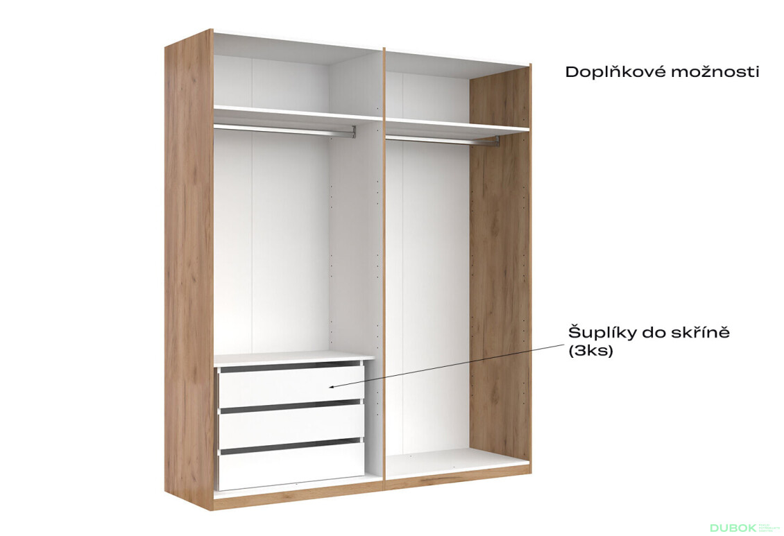 Skříň 4D bez zrcadel, série N dub kraft / Lava Ramona - Fotografie 5 Fotografie 5 - Skříň 4D bez zrcadel, série N dub kraft / Lava Ramona