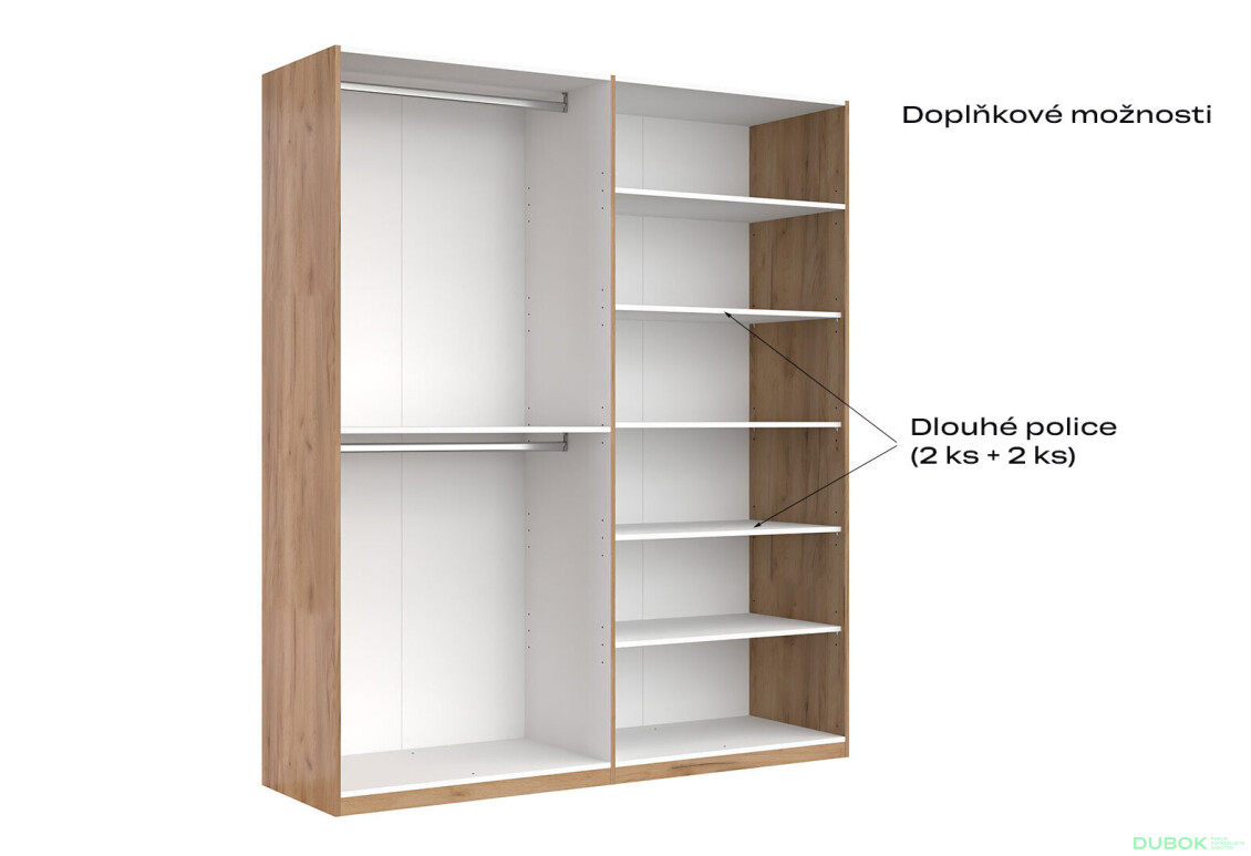 Skříň 4D bez zrcadel, série N dub kraft / Lava Ramona - Fotografie 7 Fotografie 7 - Skříň 4D bez zrcadel, série N dub kraft / Lava Ramona