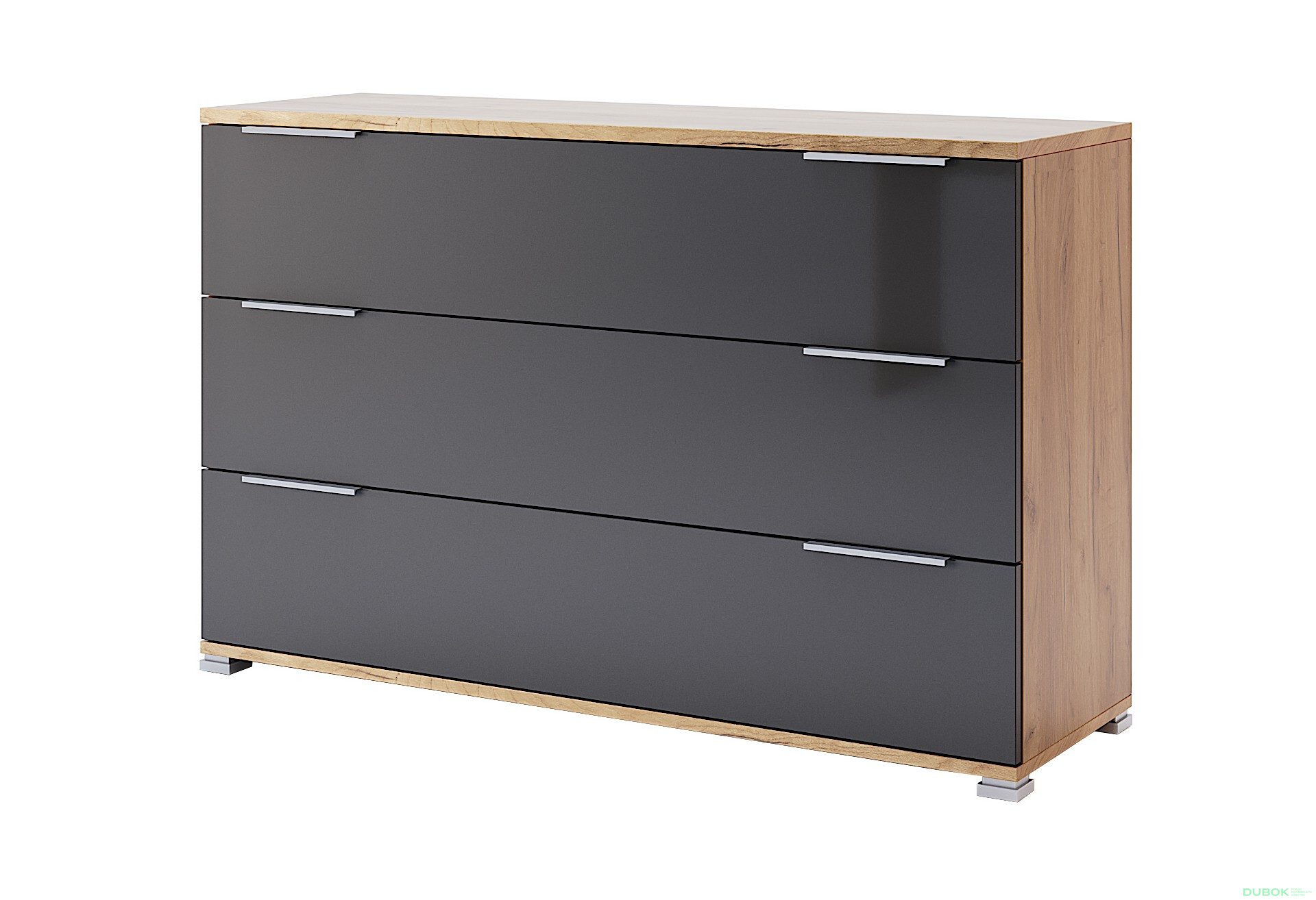 Komoda 3šu dub kraft / Lava Ramona - Fotografie 1 Fotografie 1 - Komoda 3šu dub kraft / Lava Ramona