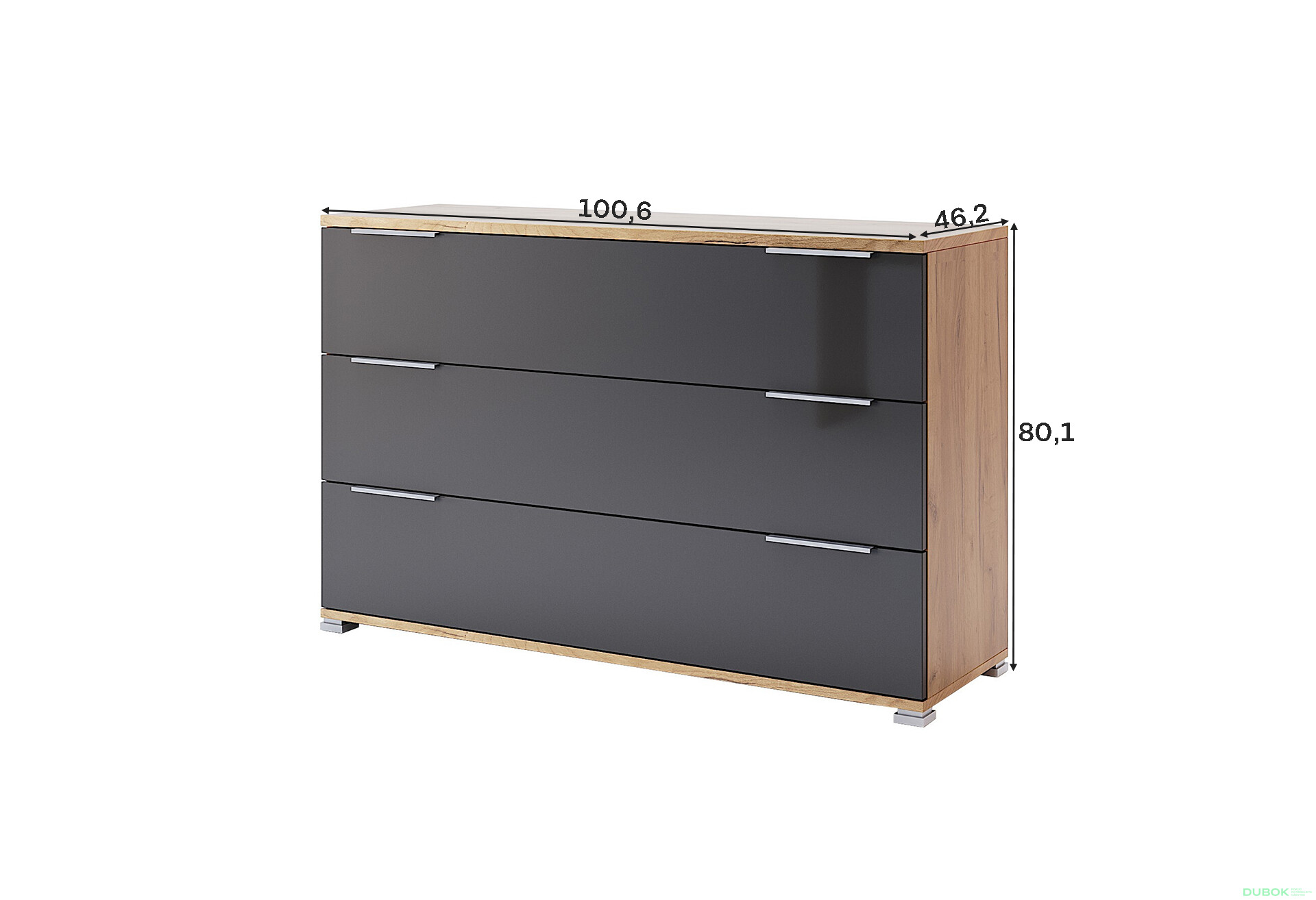 Fotografie 5 - Komoda 3šu dub kraft / Lava Ramona