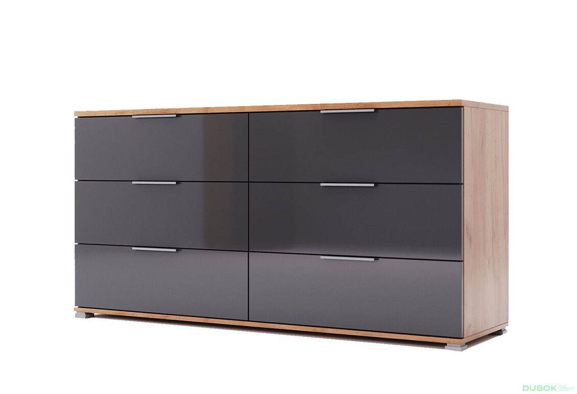 Komoda 6Š dub kraft / Lava Ramona - Fotografie 1 Fotografie 1 - Komoda 6Š dub kraft / Lava Ramona