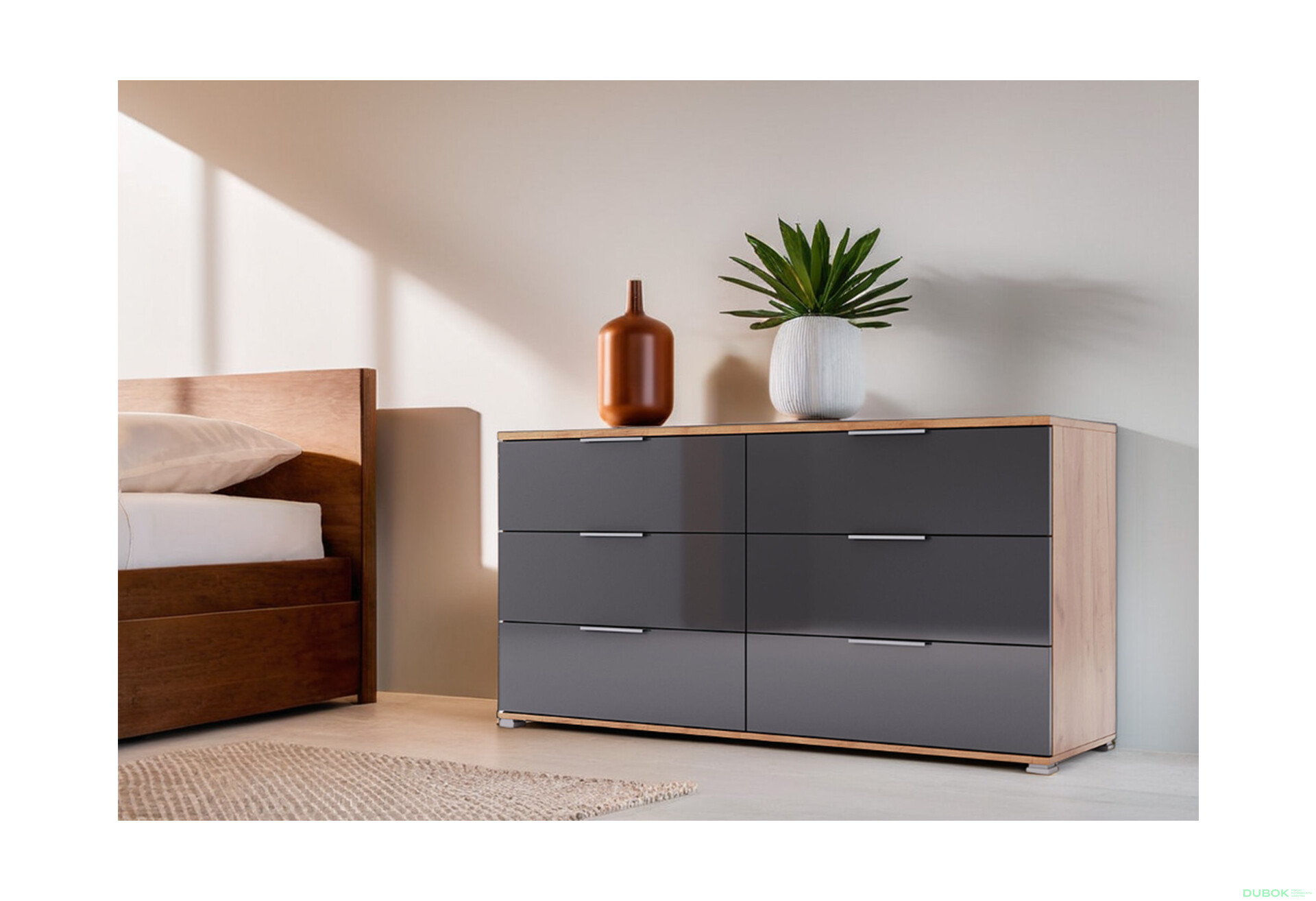 Komoda 6Š dub kraft / Lava Ramona - Fotografie 2 Fotografie 2 - Komoda 6Š dub kraft / Lava Ramona