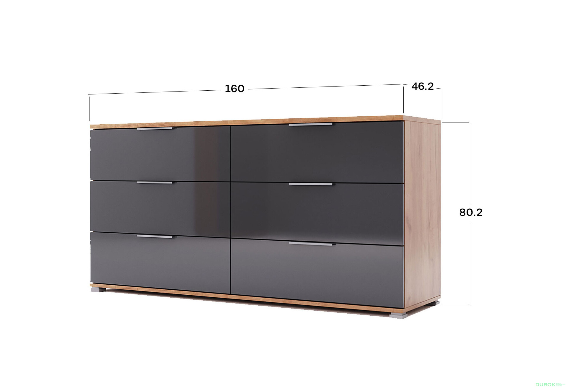 Komoda 6Š dub kraft / Lava Ramona - Fotografie 3 Fotografie 3 - Komoda 6Š dub kraft / Lava Ramona